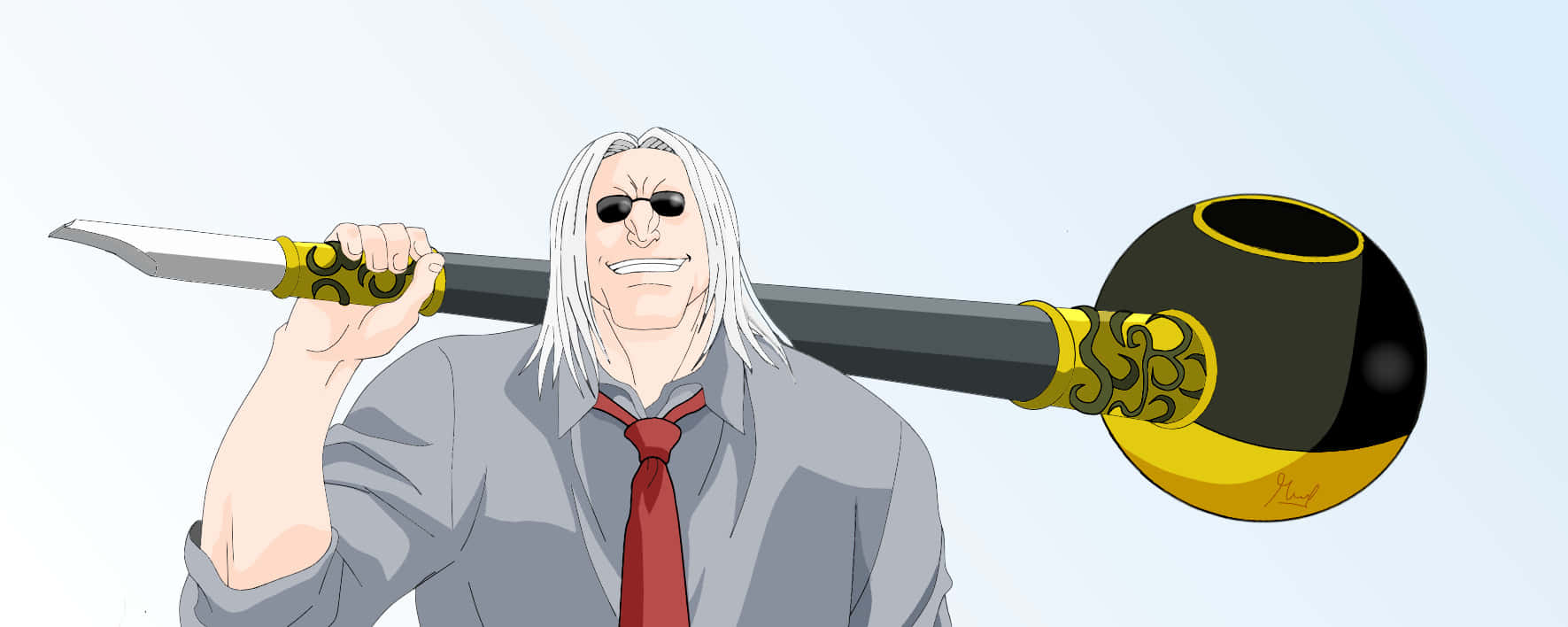 Morel Mackernasey, white hair, sunglasses, HD Desktop Wallpaper