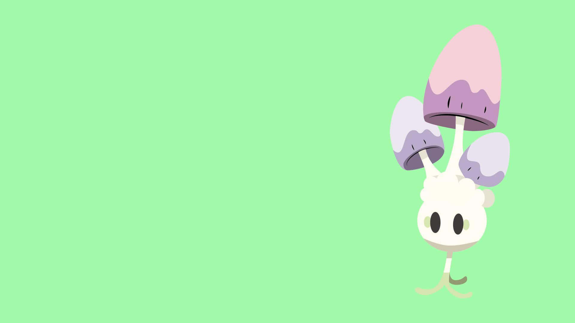 Morelull, minimalist green art, cartoon rabbit, Full HD Desktop Wallpaper