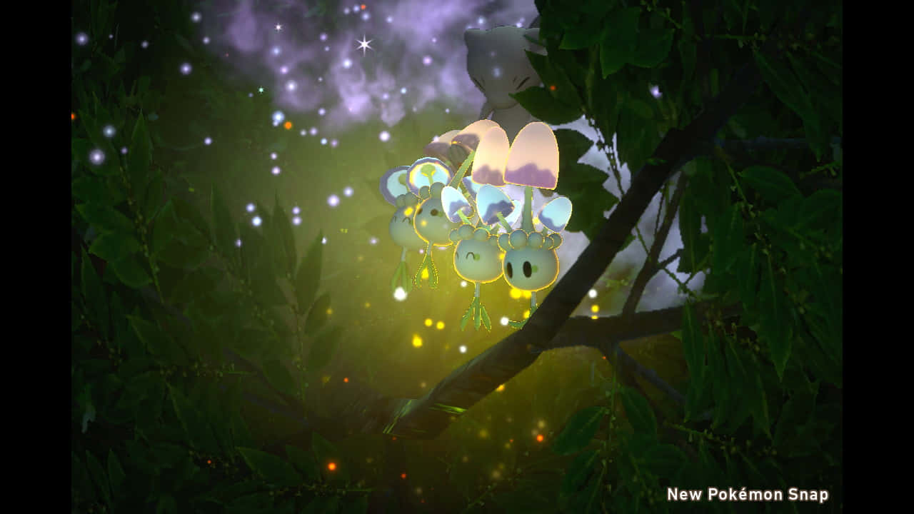 Morelull, glowing, dark forest, HD Desktop Wallpaper