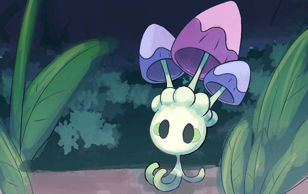 Morelull, purple caps, green eyes, SD Desktop Wallpaper
