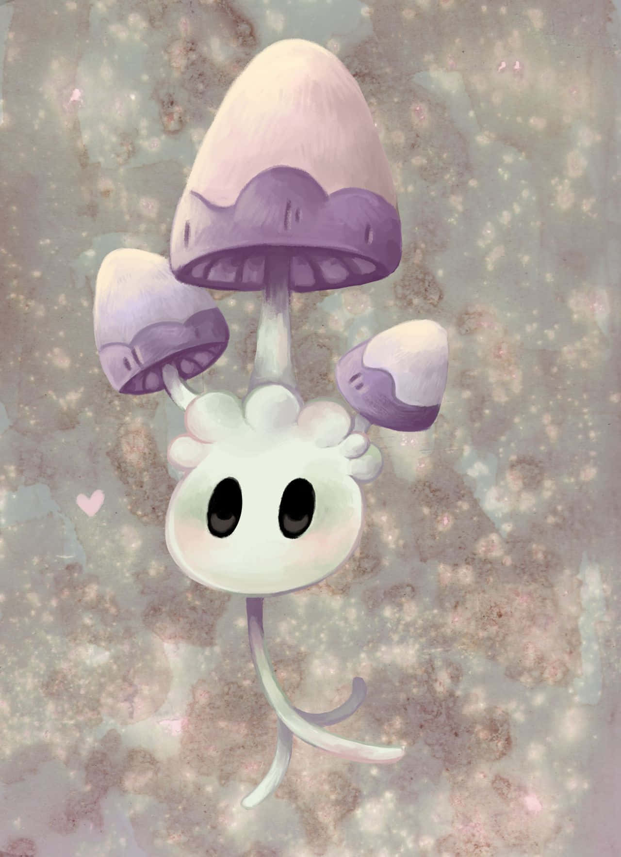Morelull, Spectacular Art Phone, purple caps, HD Phone Wallpaper