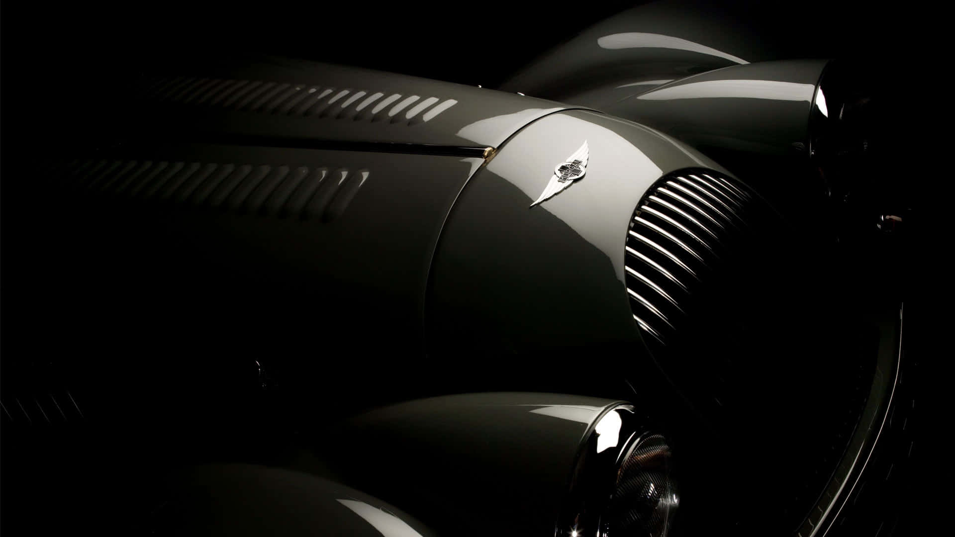 Morgan Aero 8, scenic mountain road, dramatic spotlight, Full HD Desktop Wallpaper