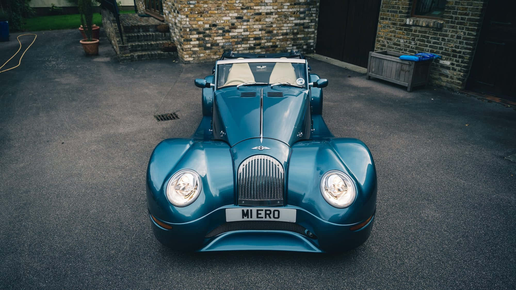 Morgan Aero 8, teal, cream interior, Full HD Desktop Wallpaper