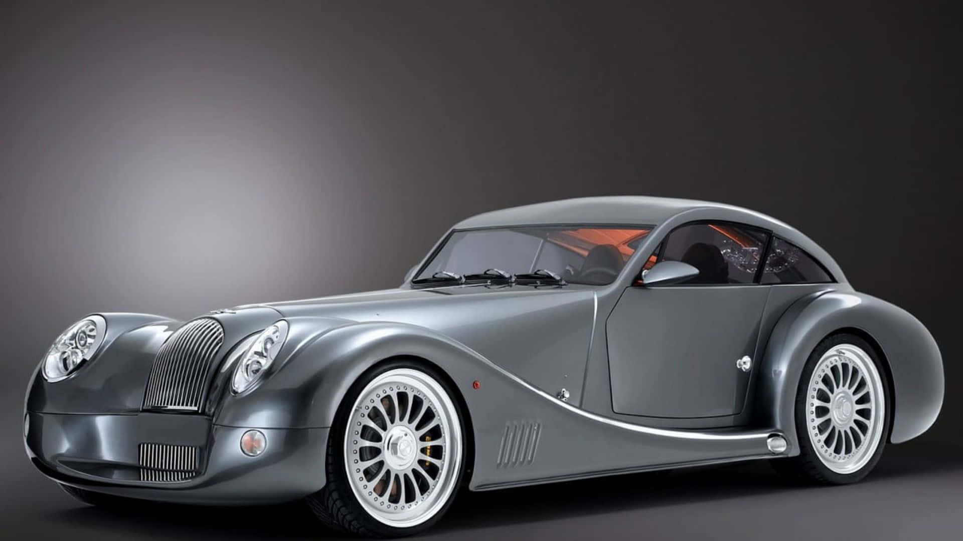 Morgan Aero 8, silver, white wire wheels, Full HD Desktop Wallpaper