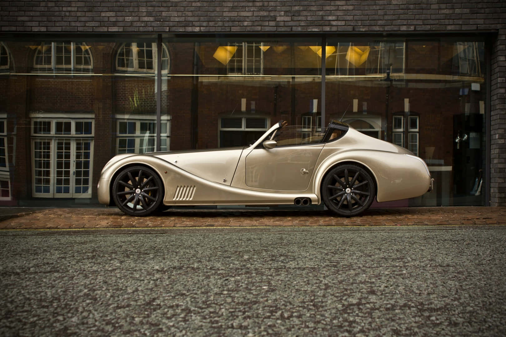 Morgan Aero Super Sports, gold, convertible, HD Desktop Wallpaper