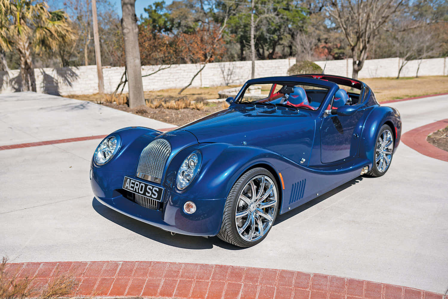 Morgan Aero Super Sports, blue, roadster, HD Desktop Wallpaper