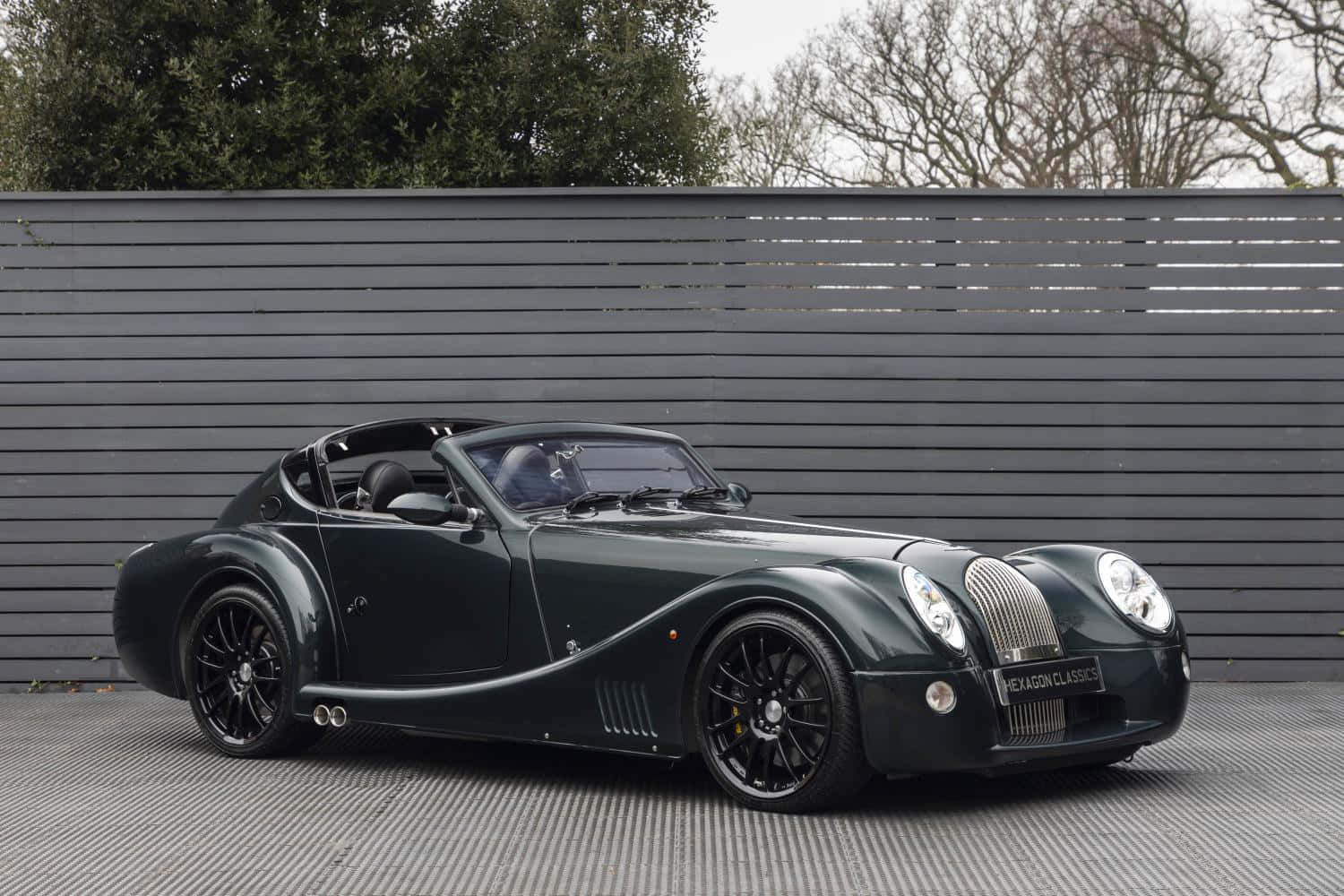 Morgan Aero Super Sports, dark green, black wheels, HD Desktop Wallpaper