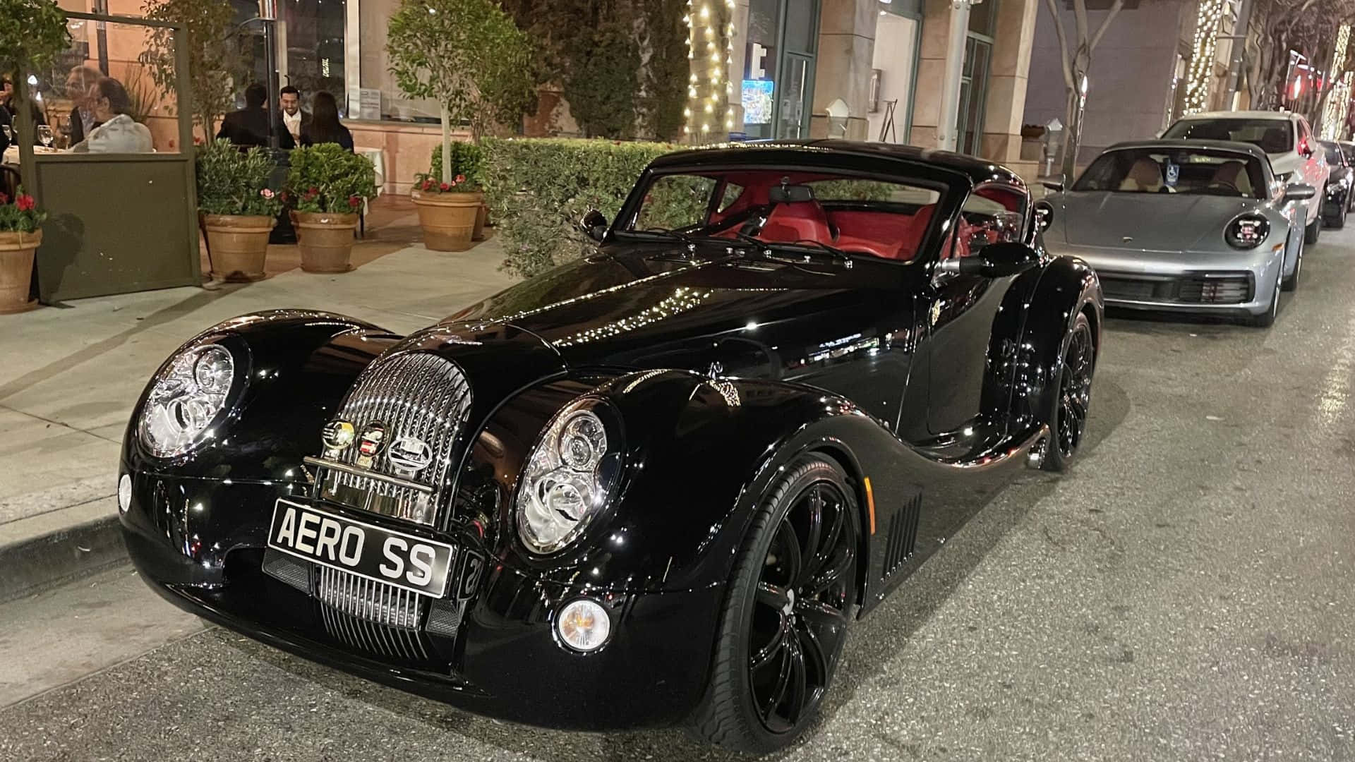 Morgan Aero Super Sports, black, convertible, Full HD Desktop Wallpaper