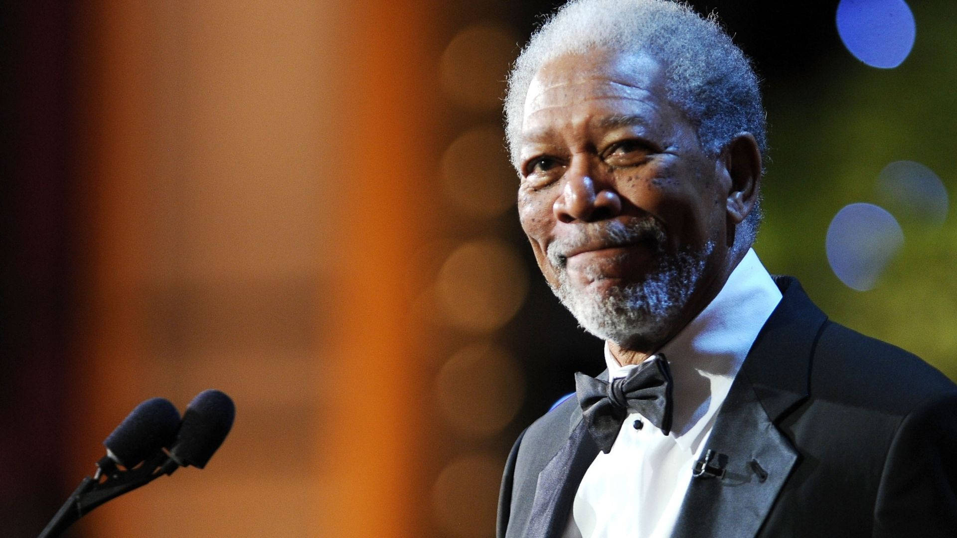 Morgan Freeman, tuxedo, awards ceremony, Full HD Desktop Wallpaper
