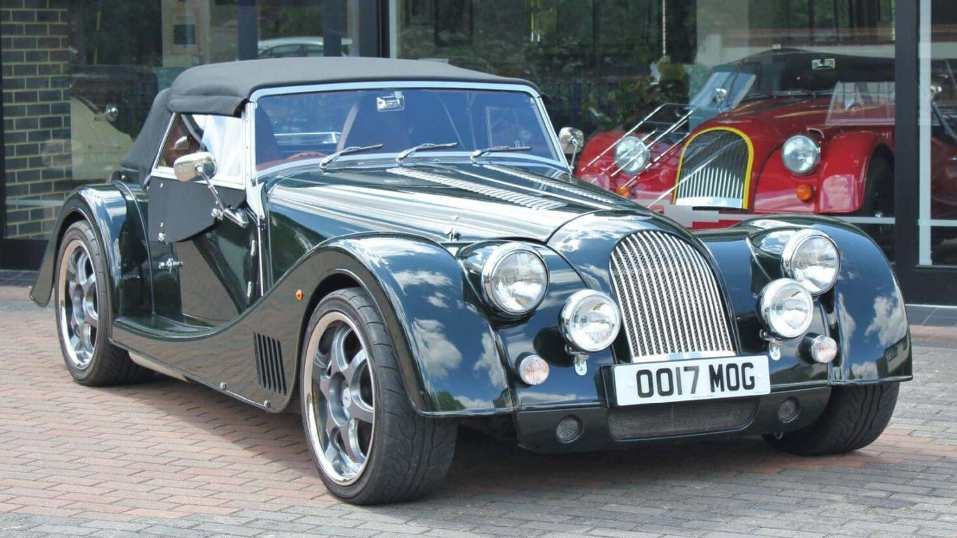 Morgan Plus 8, black, chrome accents, Full HD Desktop Wallpaper