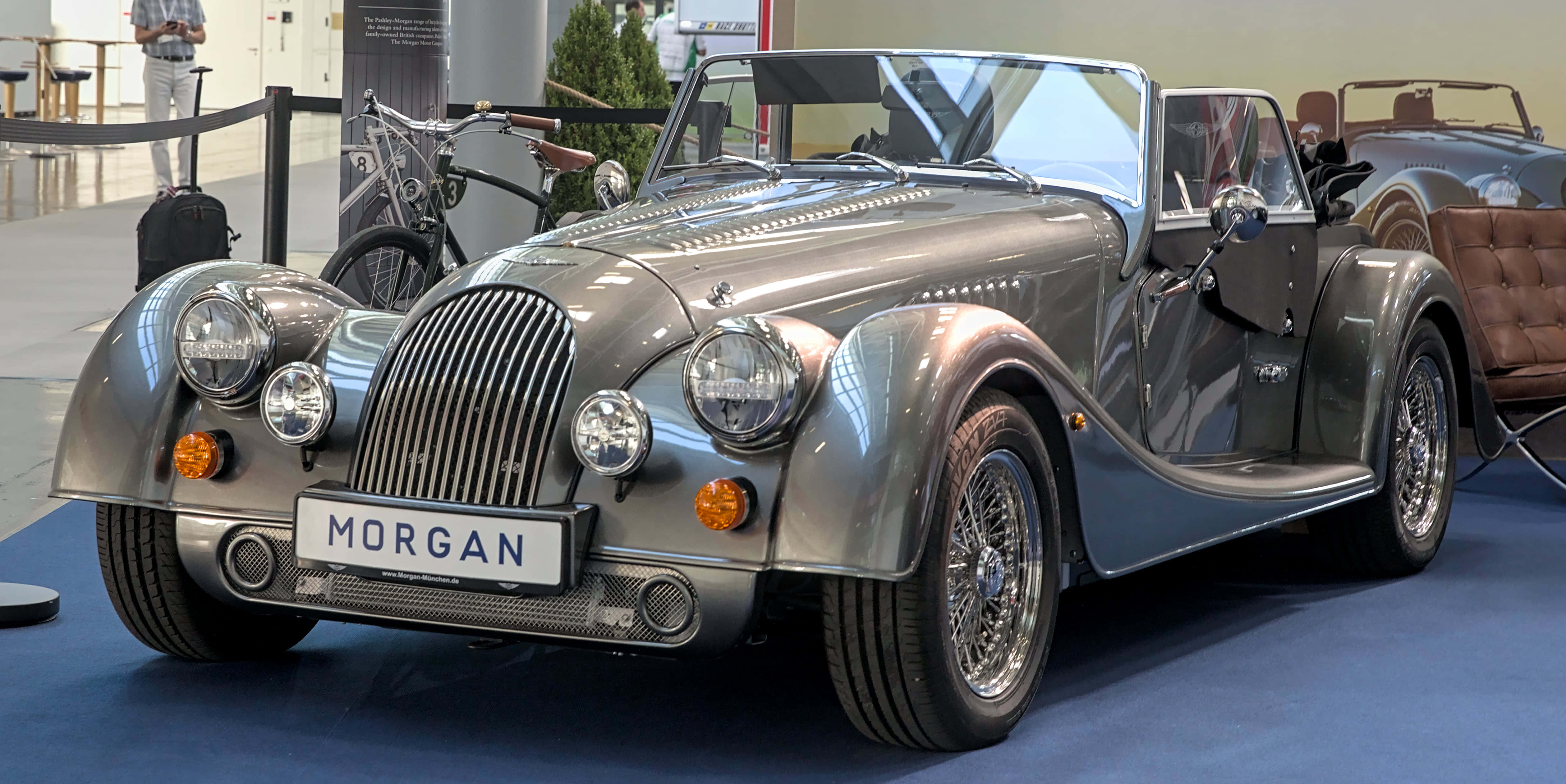 Morgan Plus Four, silver, chrome accents, 4K Desktop Wallpaper