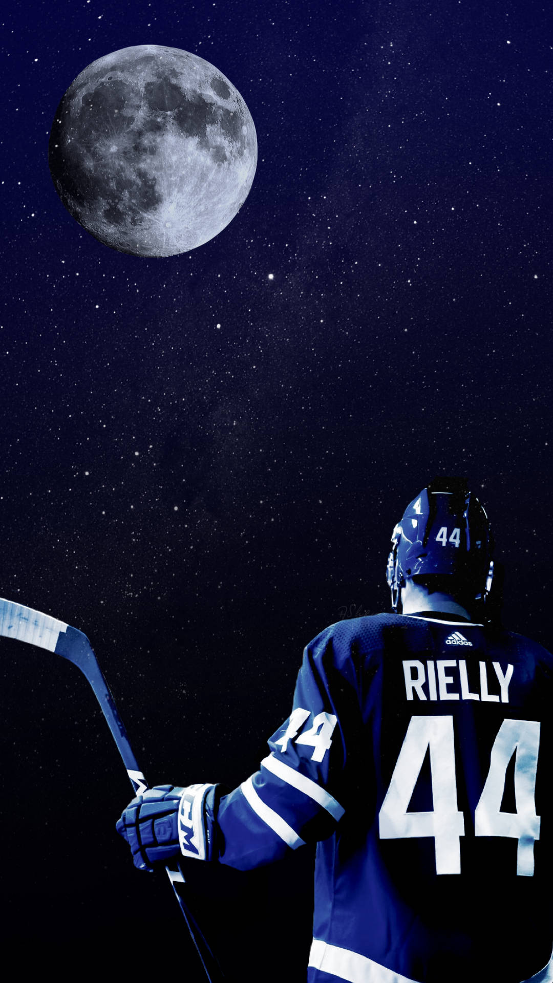 Morgan Rielly, blue jersey, number 44, Full HD Phone Wallpaper