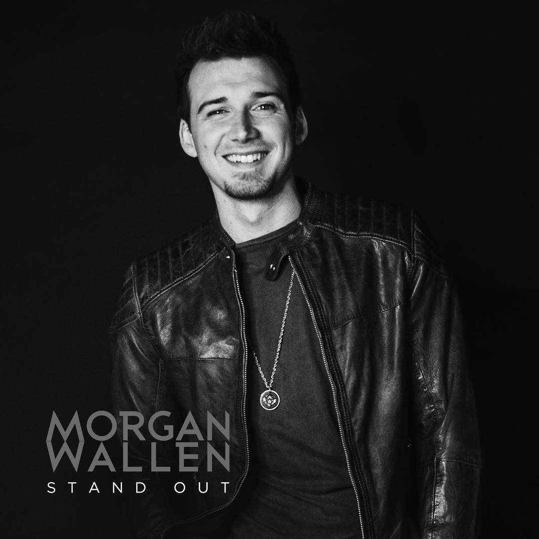 Morgan Wallen, leather jacket, black and white portrait, SD Desktop Wallpaper