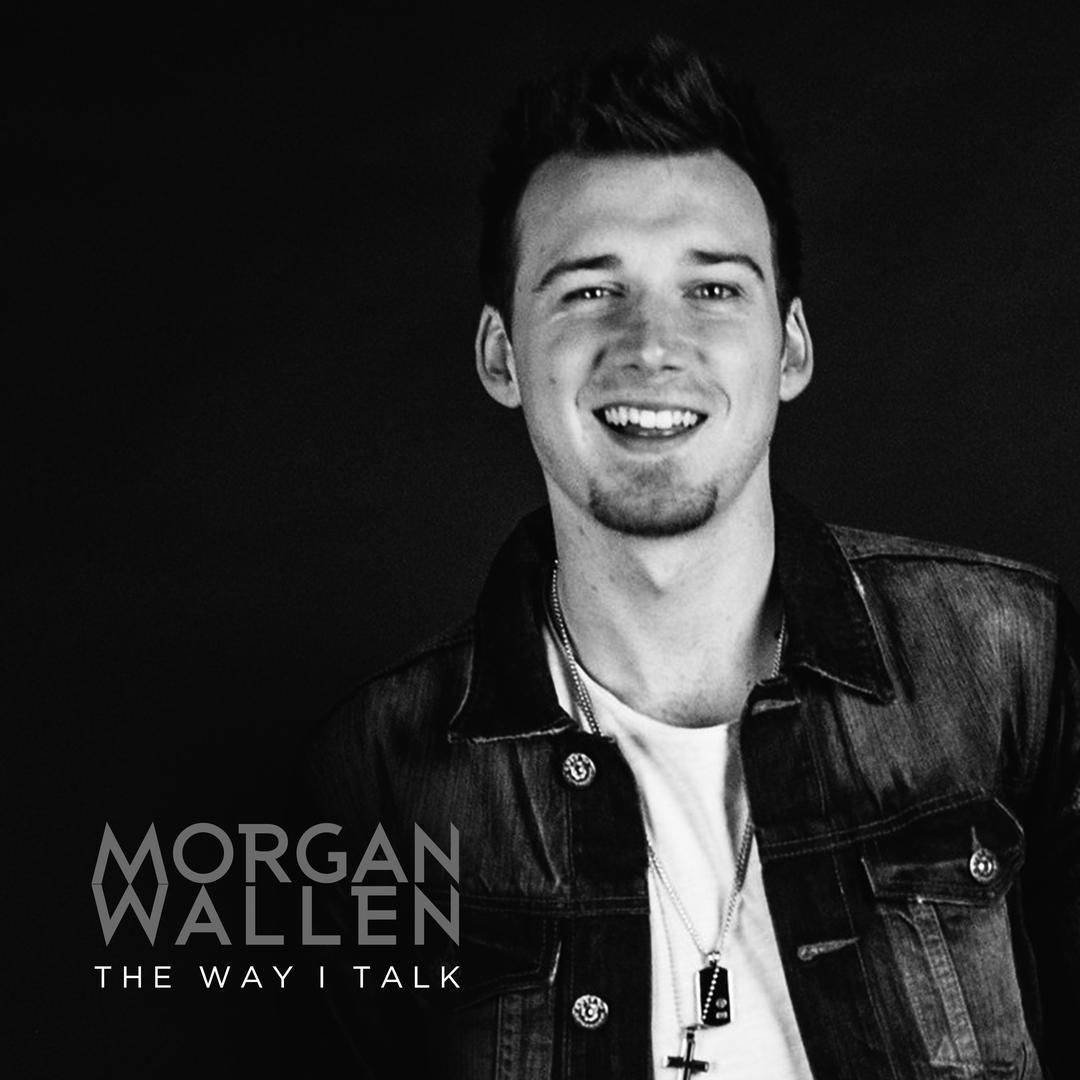 Morgan Wallen, black and white portrait, dark background, SD Desktop Wallpaper
