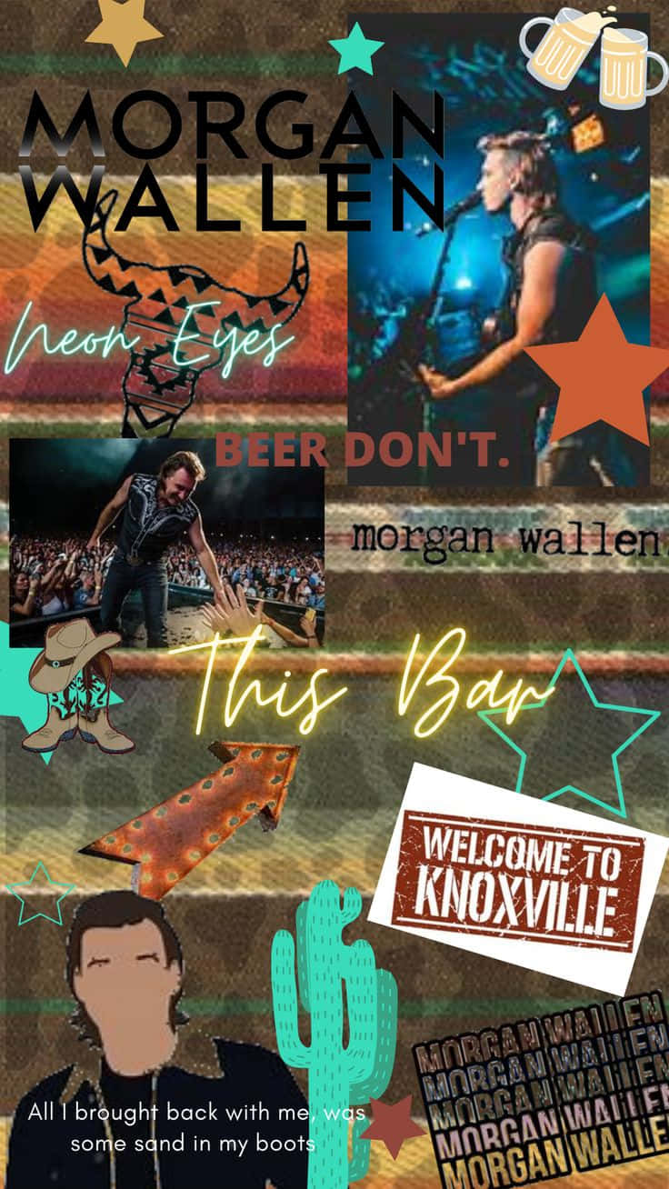 Morgan Wallen, concert memorabilia, neon text, HD Phone Wallpaper