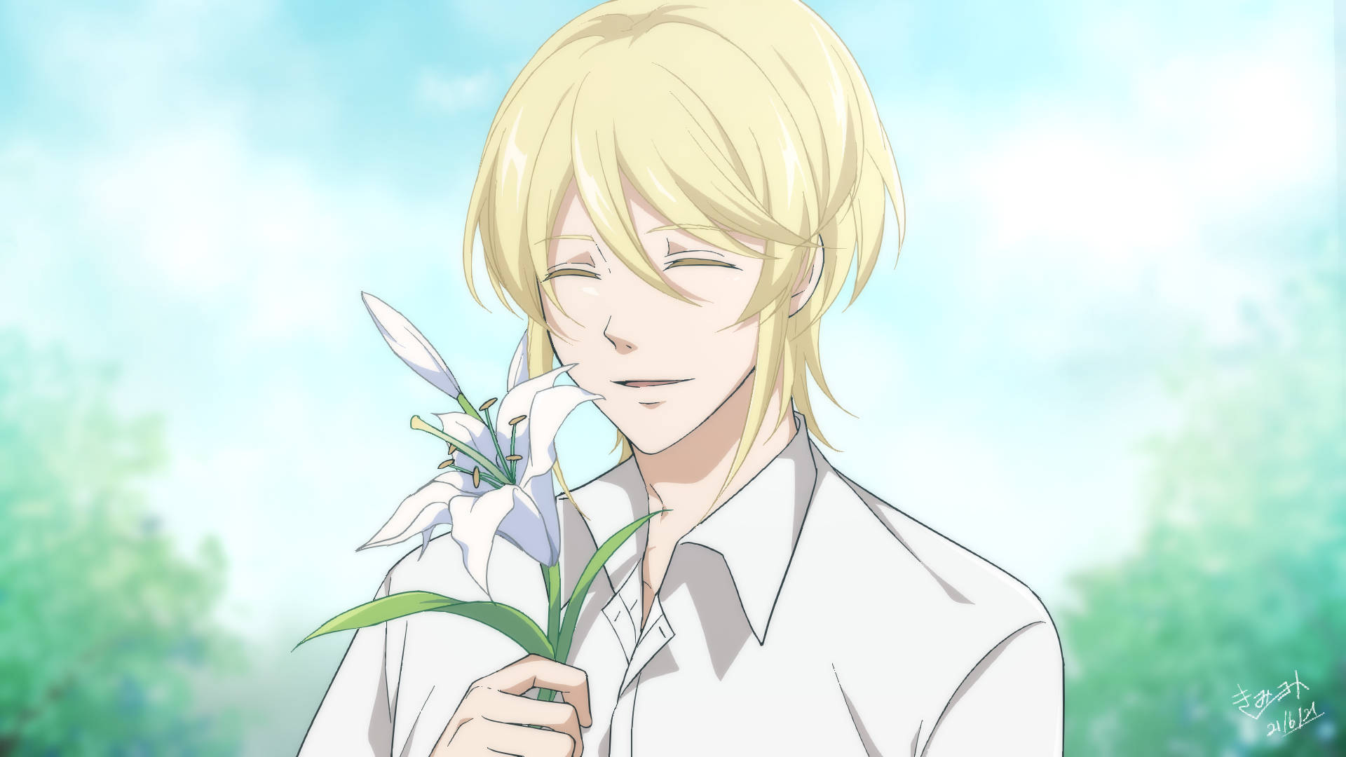 Moriarty The Patriot, blonde male, anime, Full HD Desktop Wallpaper