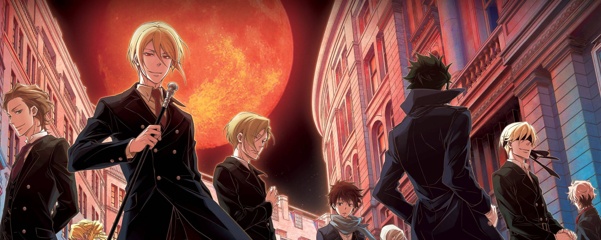Moriarty The Patriot, anime, black coats, Full HD Desktop Wallpaper