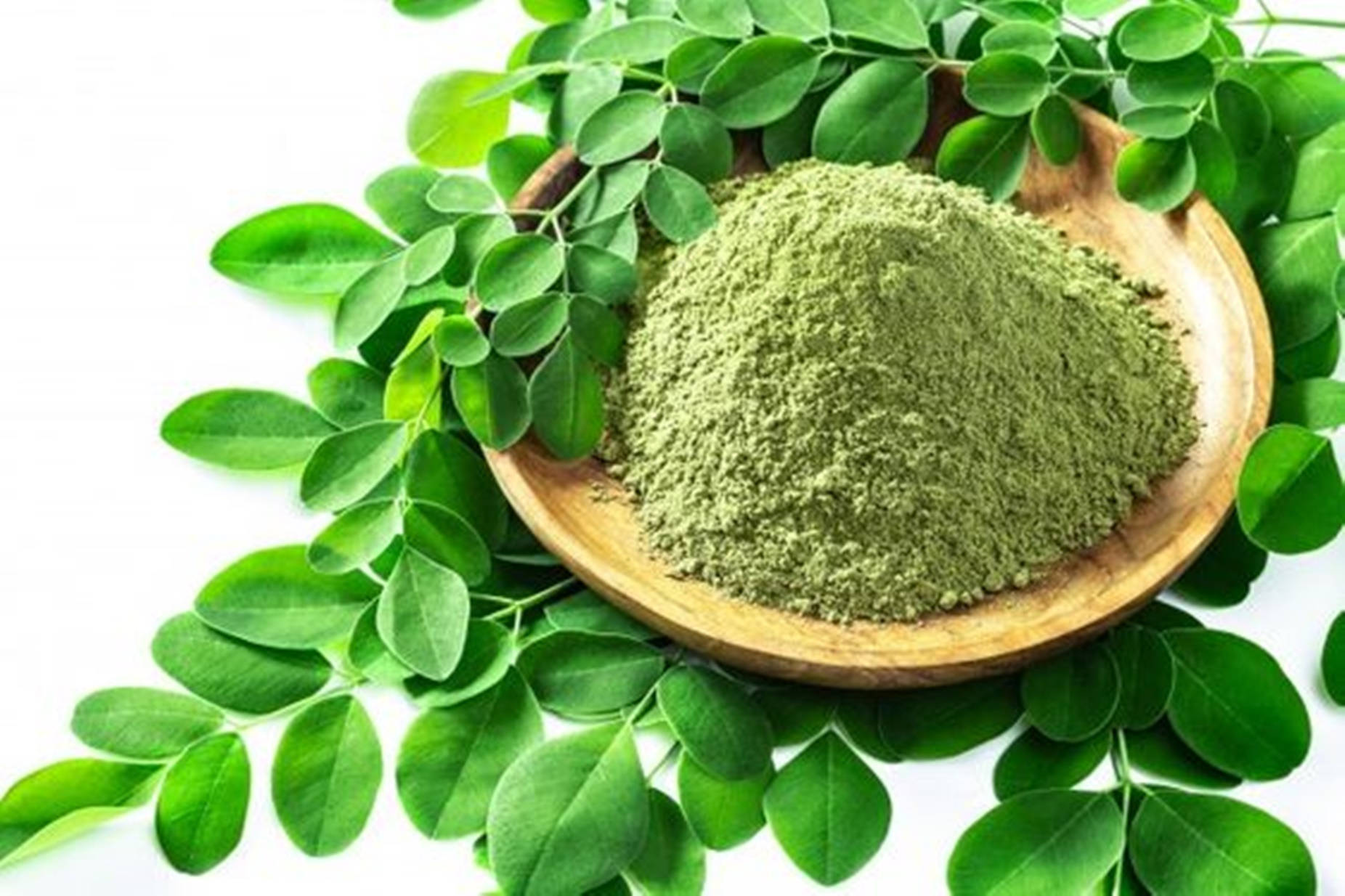 moringa tea powder, vibrant green, wooden bowl, HD Desktop Wallpaper