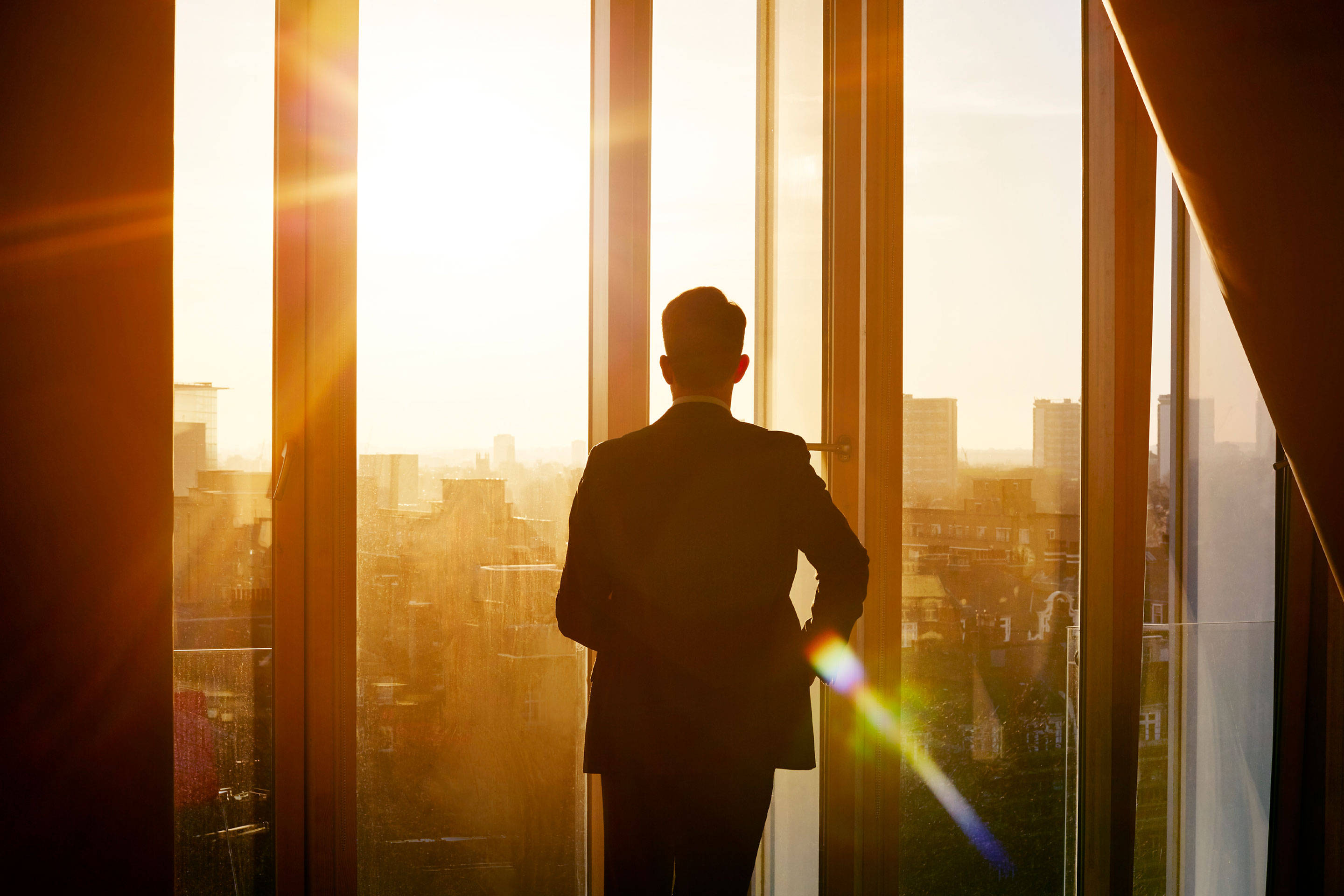 Morning glory, businessman, suit, 2K Desktop Wallpaper