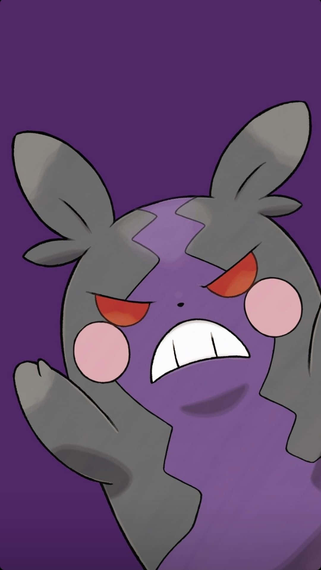 Morpeko, purple and gray, angry red eyes, HD Phone Wallpaper