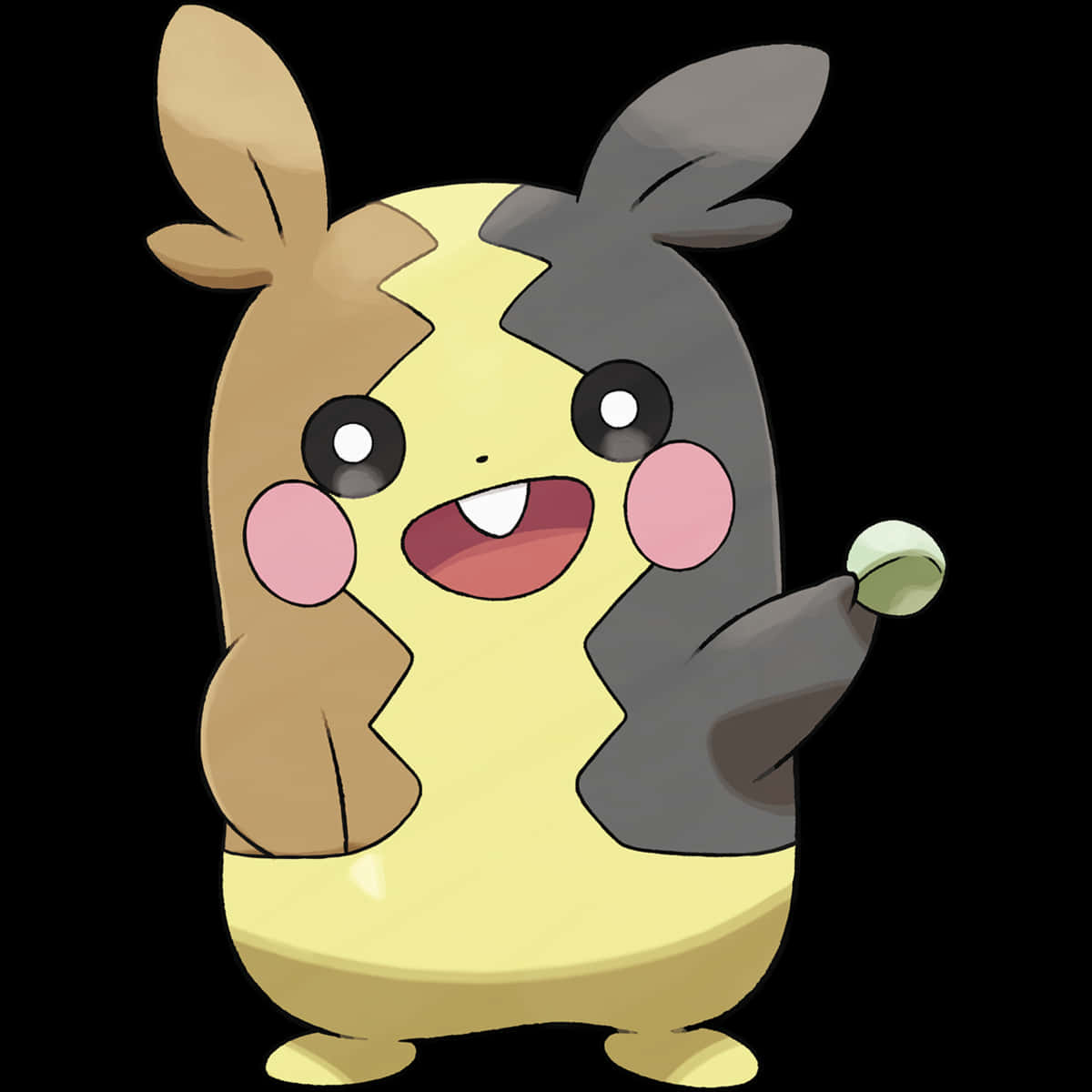 Morpeko, bipedal, split brown and gray body, SD Desktop Wallpaper