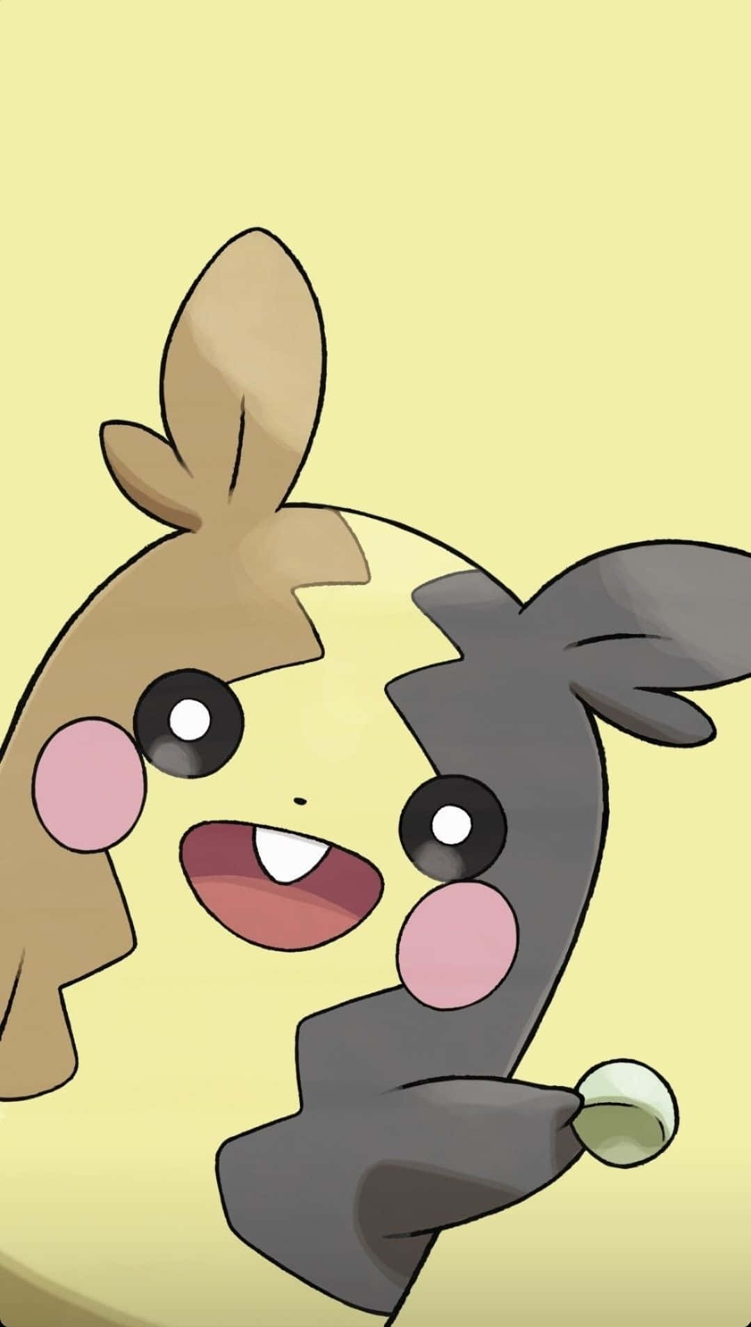 Morpeko, tan and gray halves, green orb, HD Phone Wallpaper