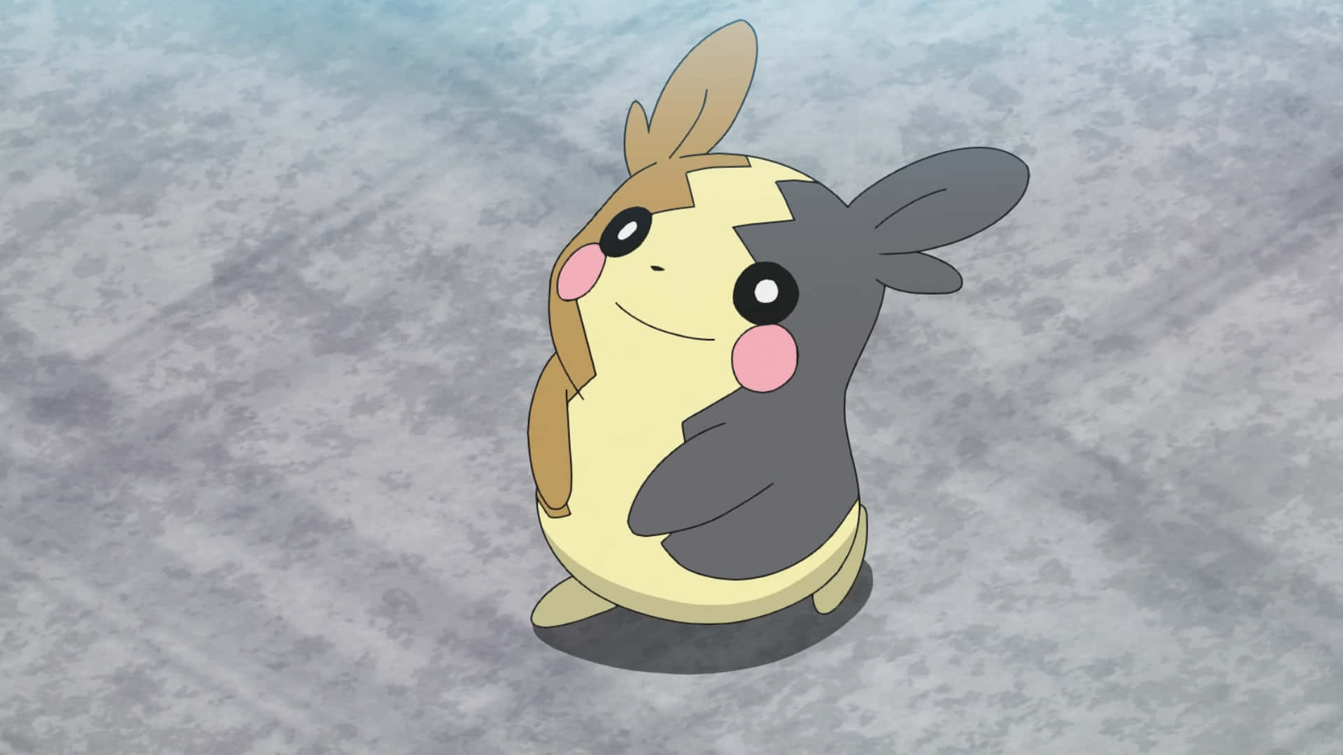 Morpeko, bipedal, split yellow and gray body, Full HD Desktop Wallpaper