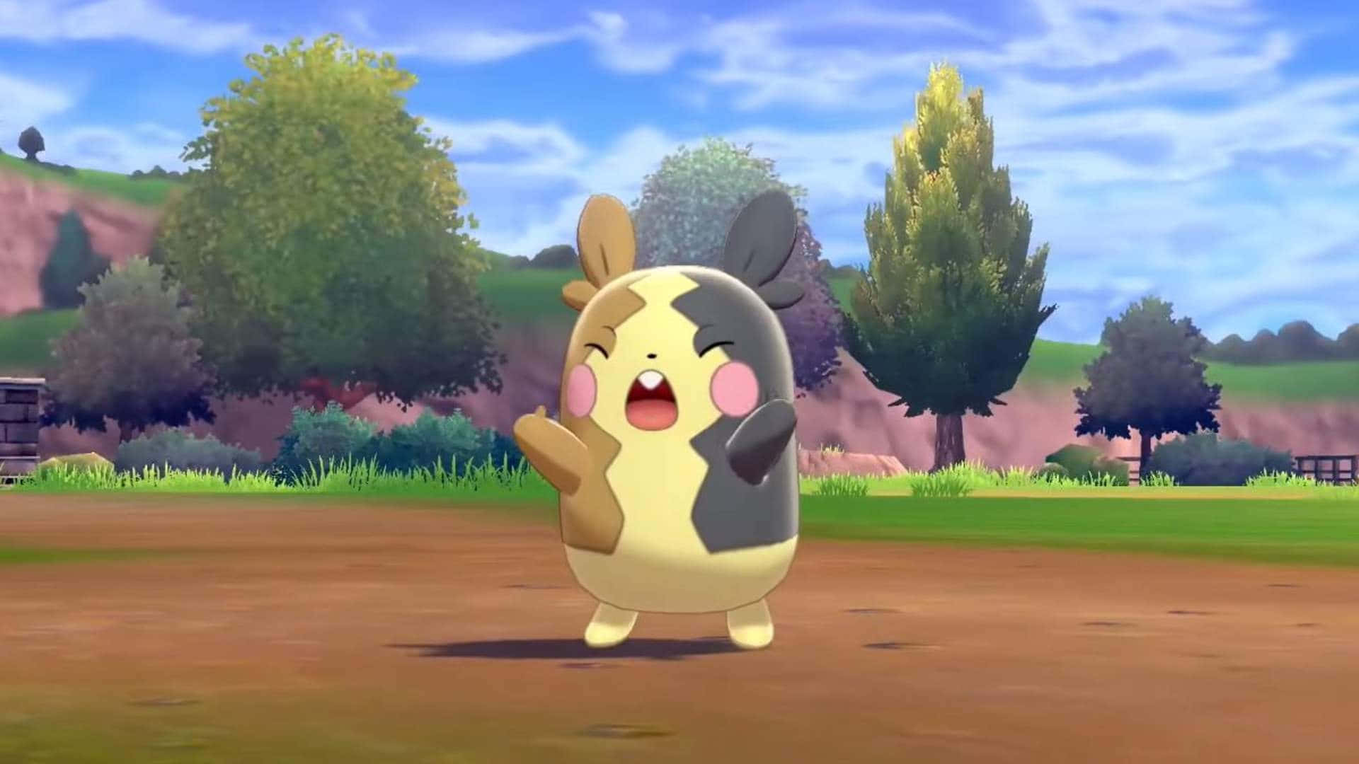 Morpeko, black and cream fur, dirt path, Full HD Desktop Wallpaper