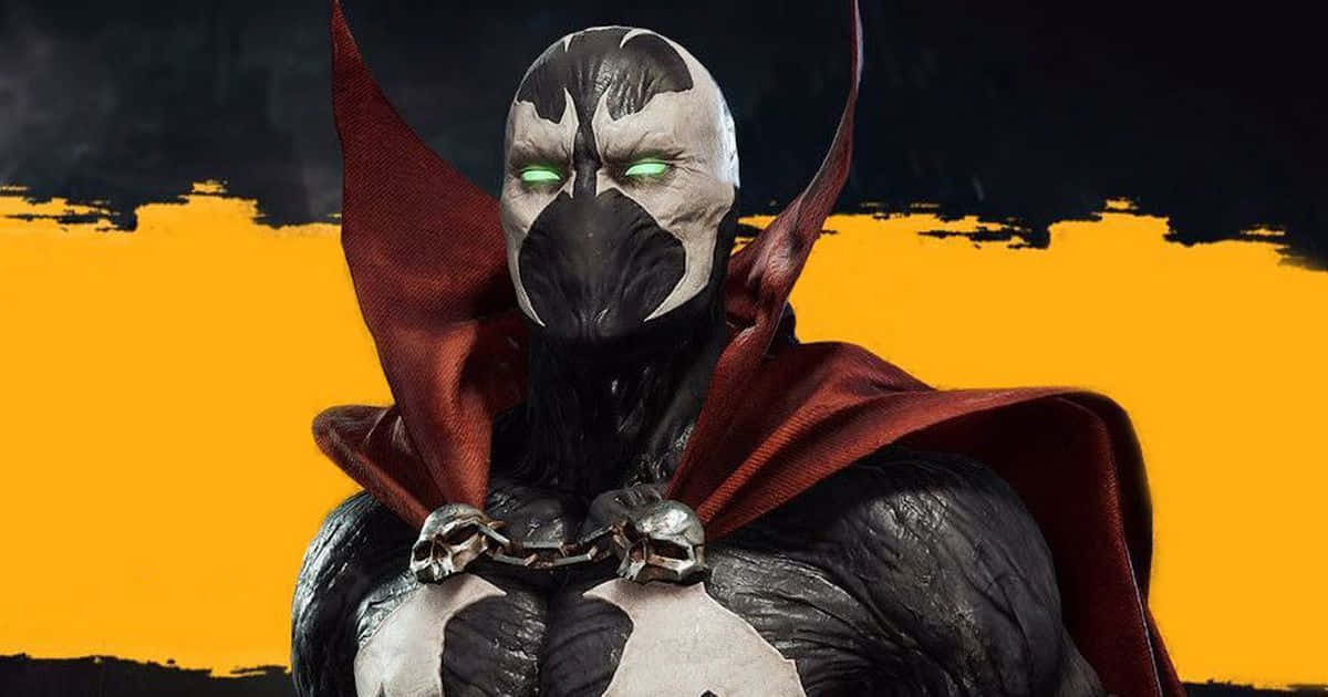 Spawn, Mortal Kombat 11, glowing green eyes, SD Desktop Wallpaper