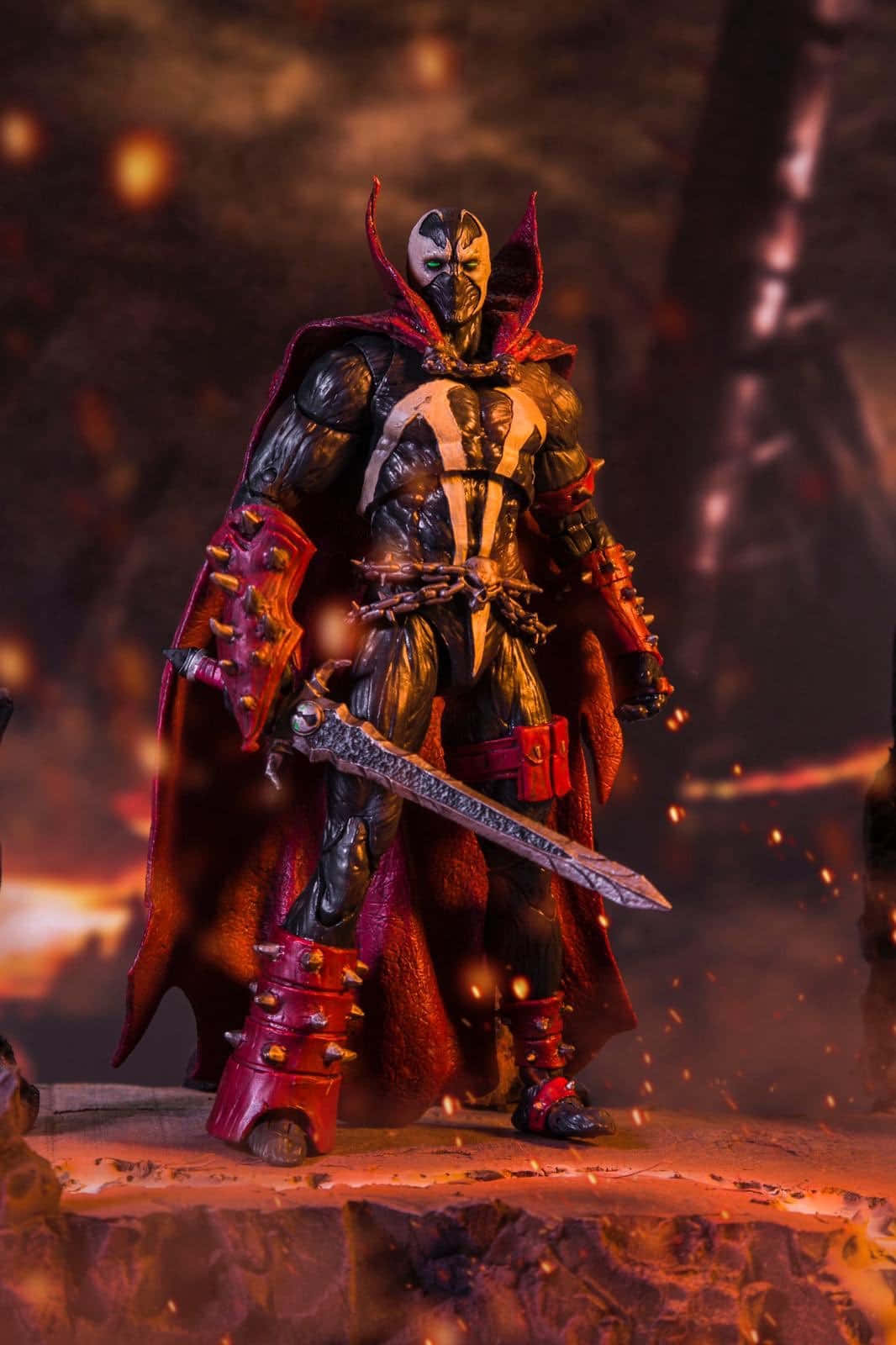 Spawn, Mortal Kombat 11, black and red armor, HD Phone Wallpaper