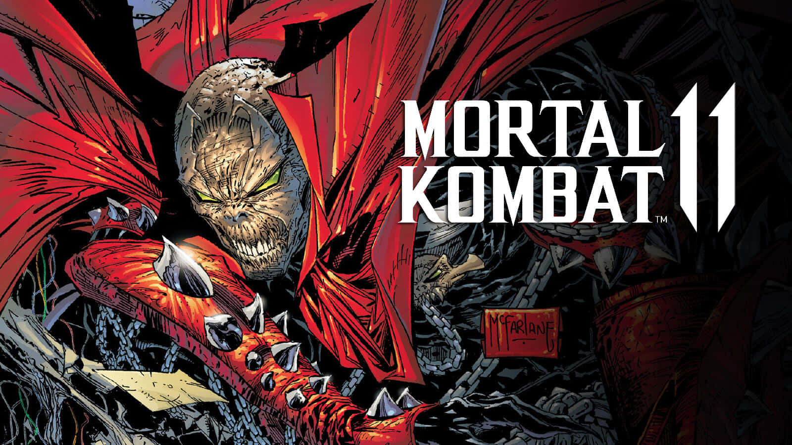Mortal Kombat 11, Spawn, skull face, HD Desktop Wallpaper