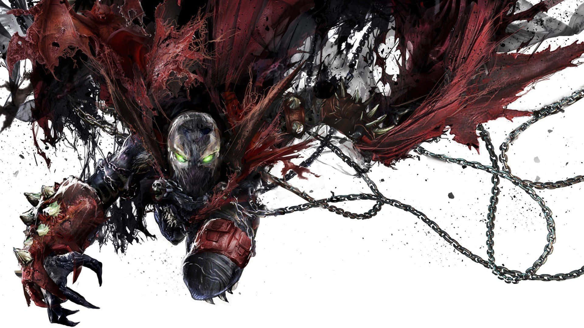 Mortal Kombat 11, Spawn, glowing green eyes, Full HD Desktop Wallpaper