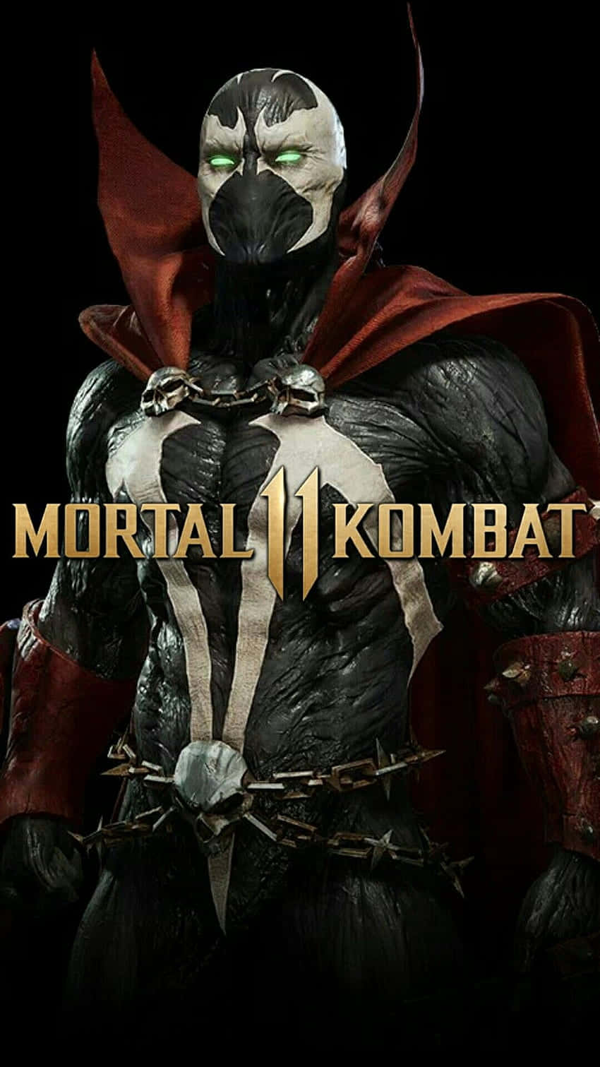 Mortal Kombat 11, Spawn, glowing green eyes, HD Phone Wallpaper