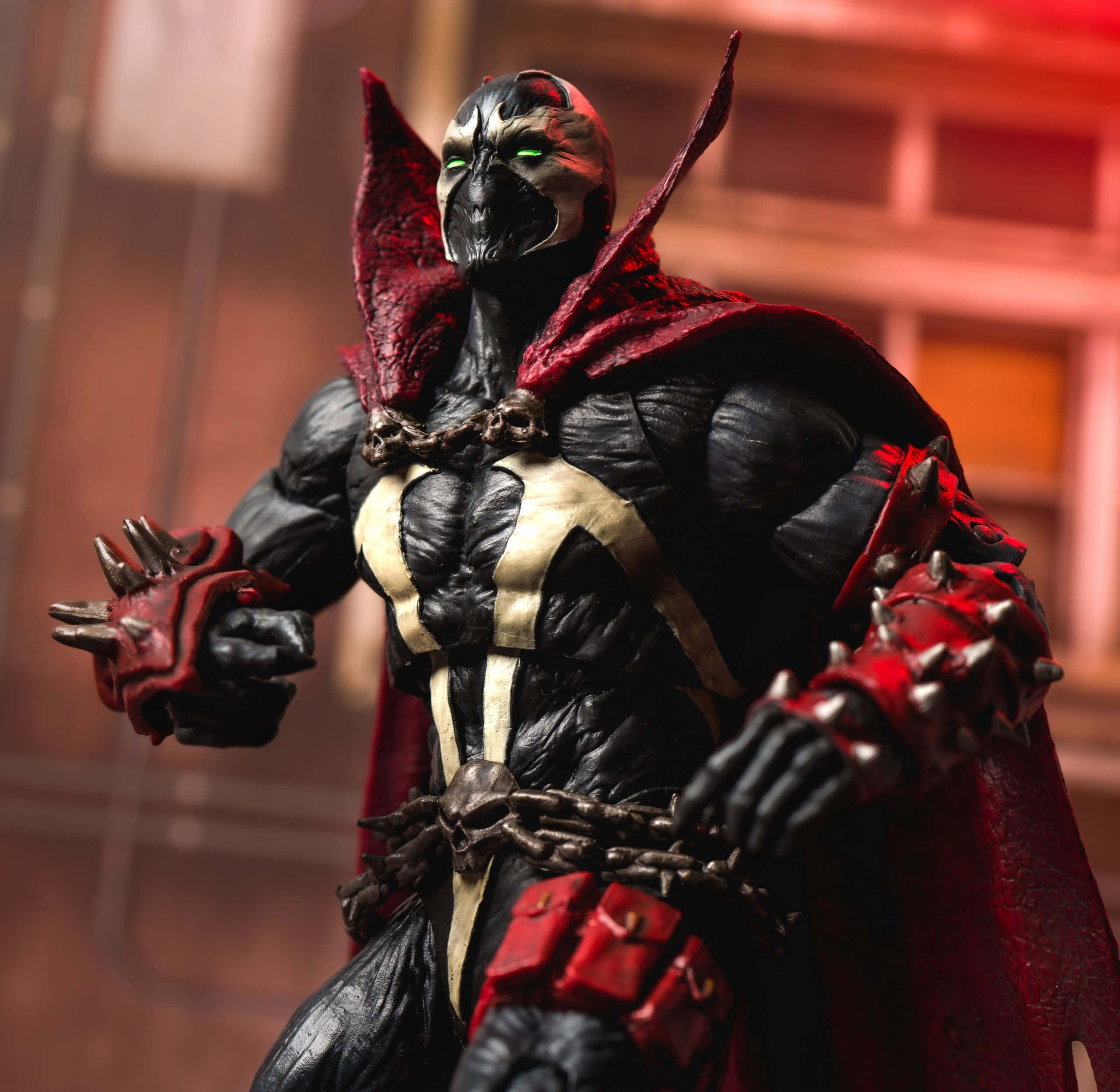 Spawn, Mortal Kombat 11, black and red armored figure, 2K Desktop Wallpaper