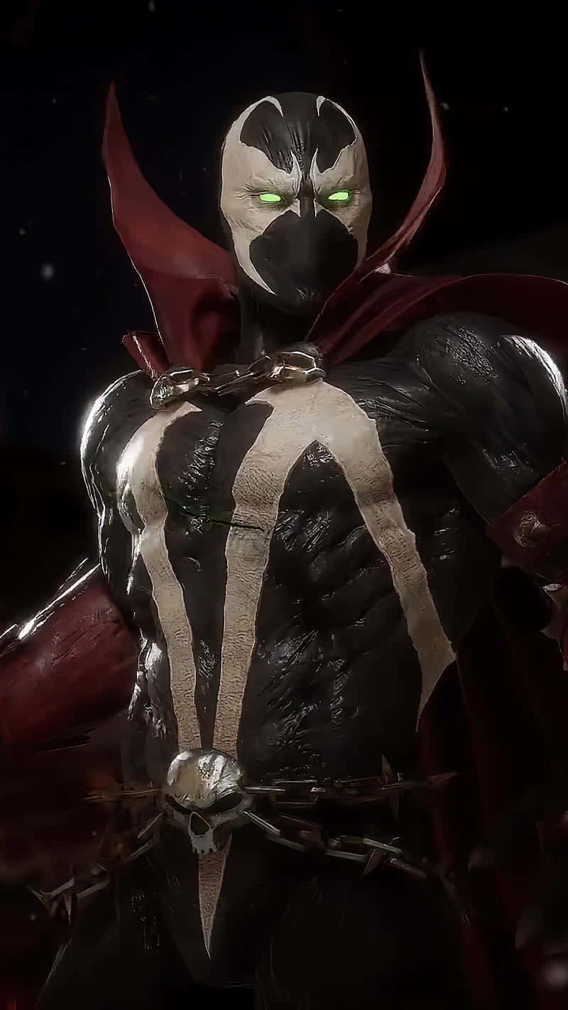 Mortal Kombat 11, Spawn, glowing green eyes, HD Phone Wallpaper