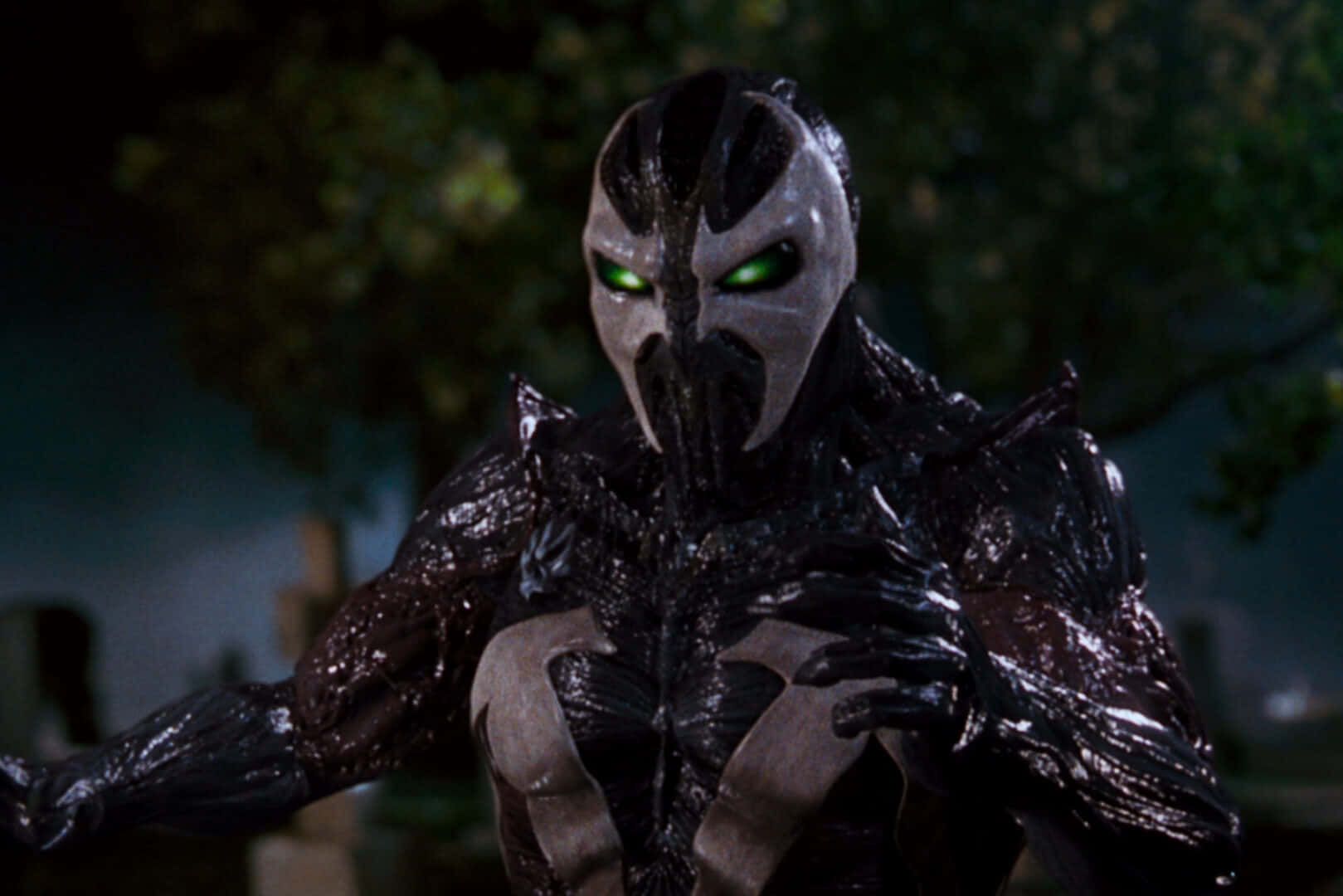 Spawn, Mortal Kombat 11, glowing green eyes, HD Desktop Wallpaper