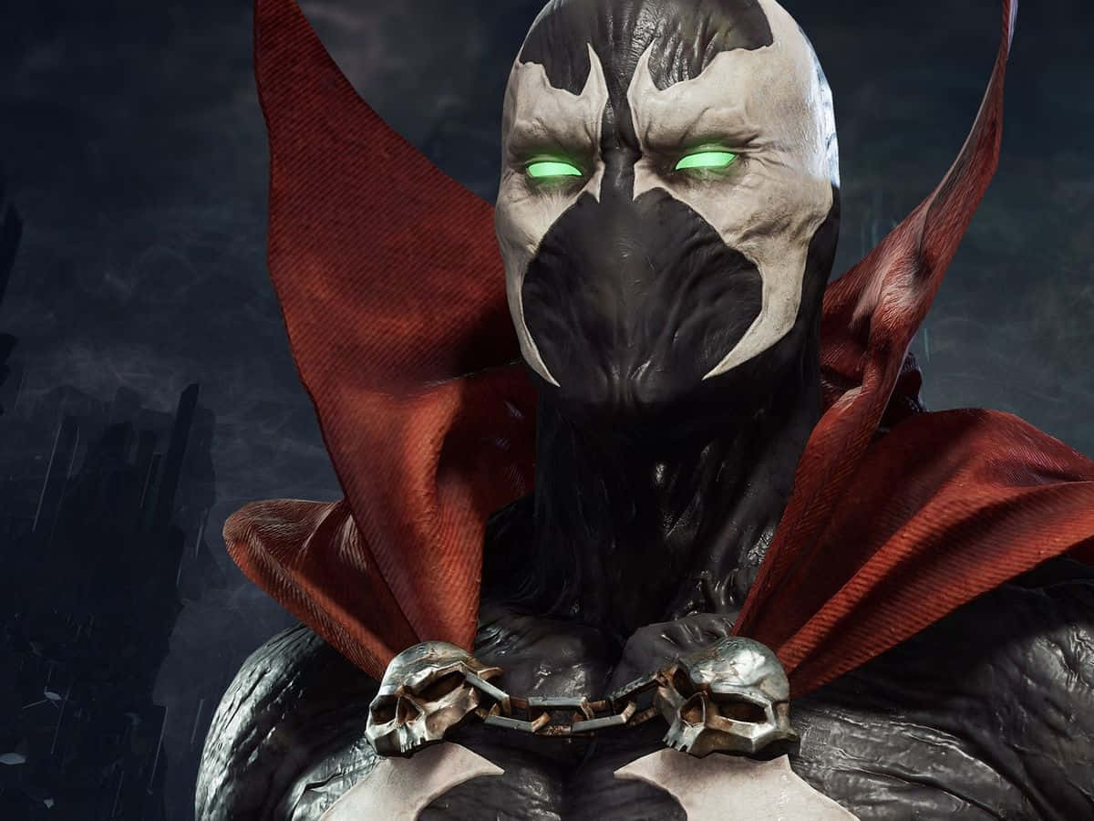 Mortal Kombat 11, Spawn, glowing green eyes, SD Desktop Wallpaper