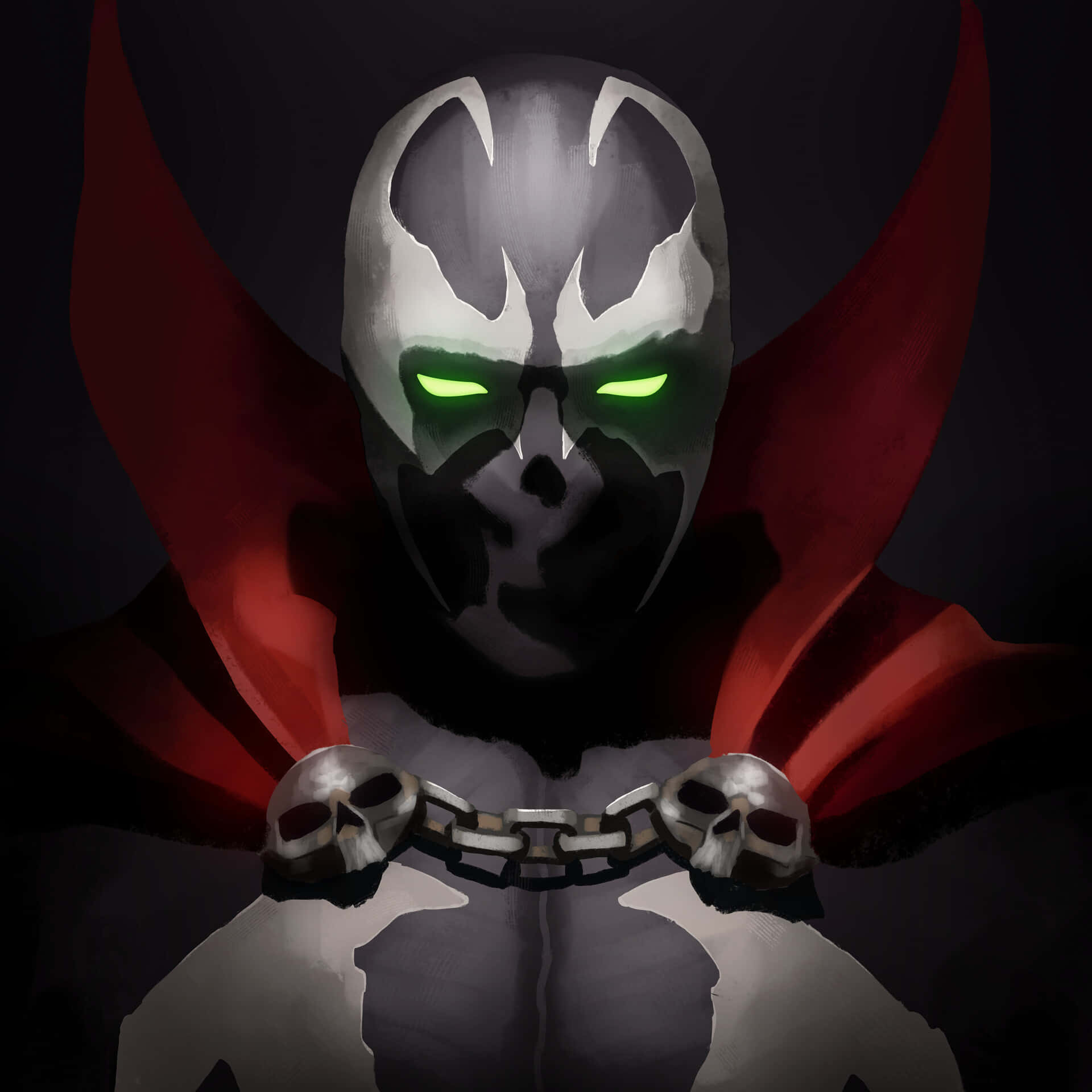 Mortal Kombat 11, Spawn, glowing green eyes, Full HD Desktop Wallpaper