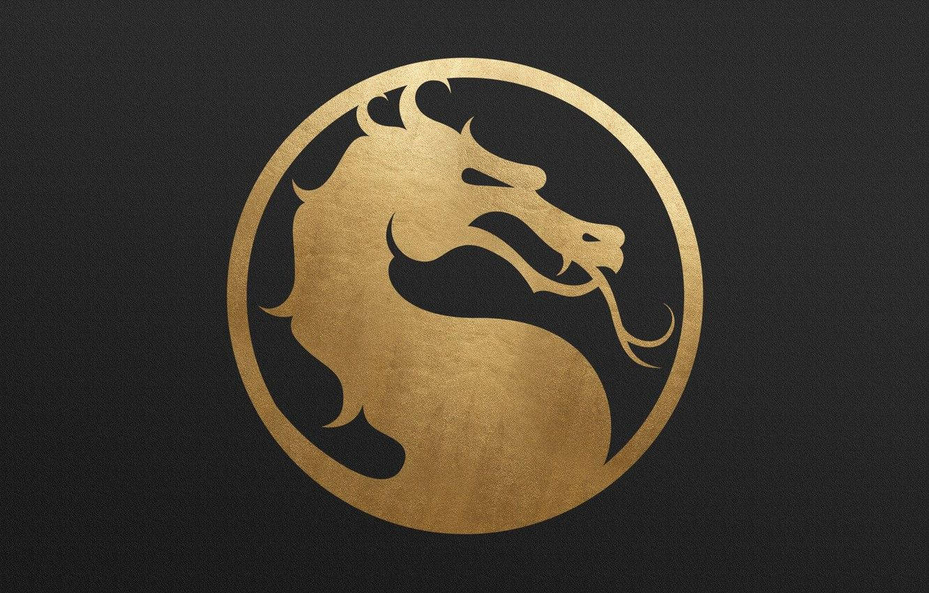 Mortal Kombat 11, gold dragon logo, golden dragon head logo, HD Desktop Wallpaper