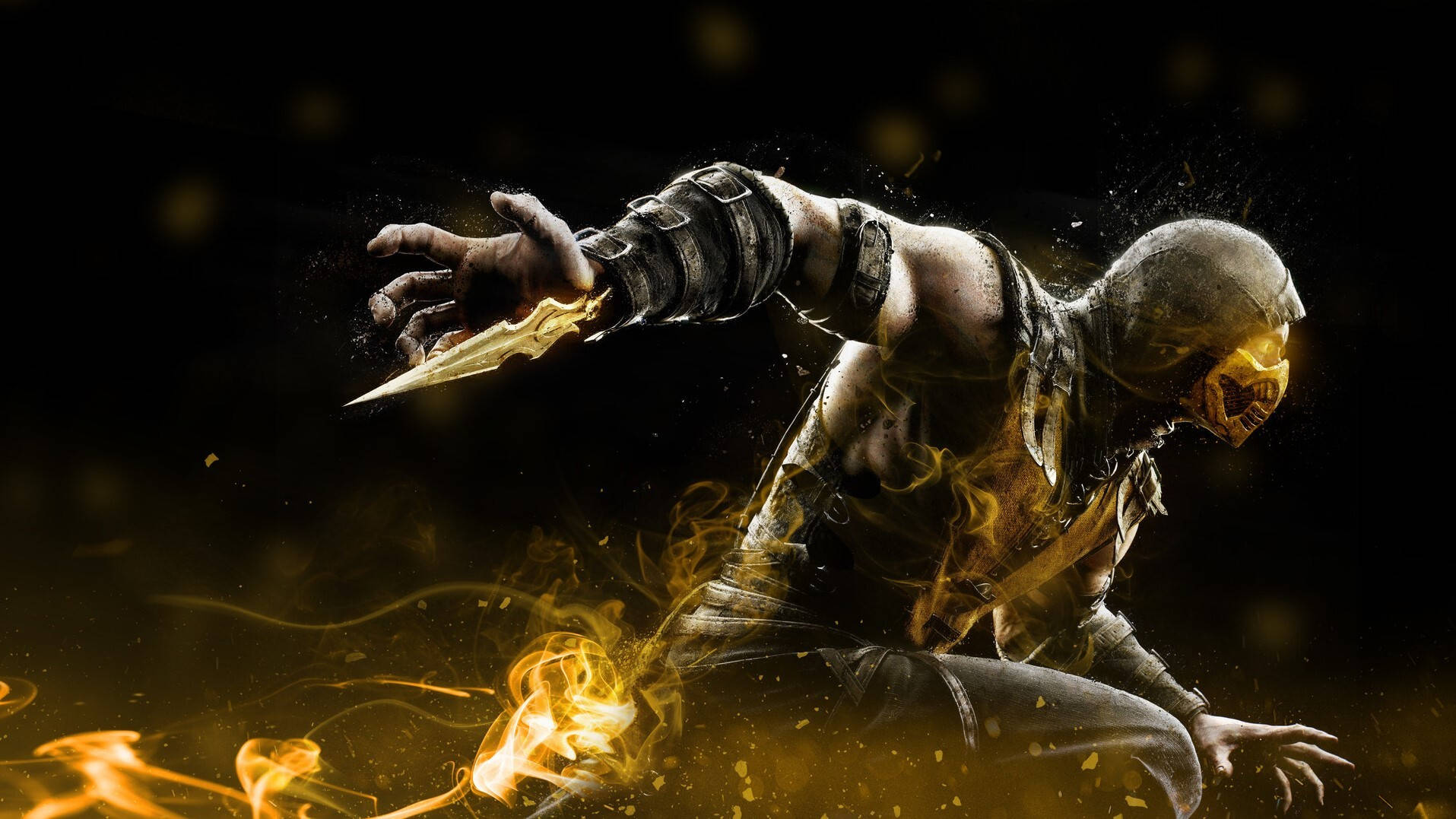 Mortal Kombat, masked warrior, dark armor, HD Desktop Wallpaper