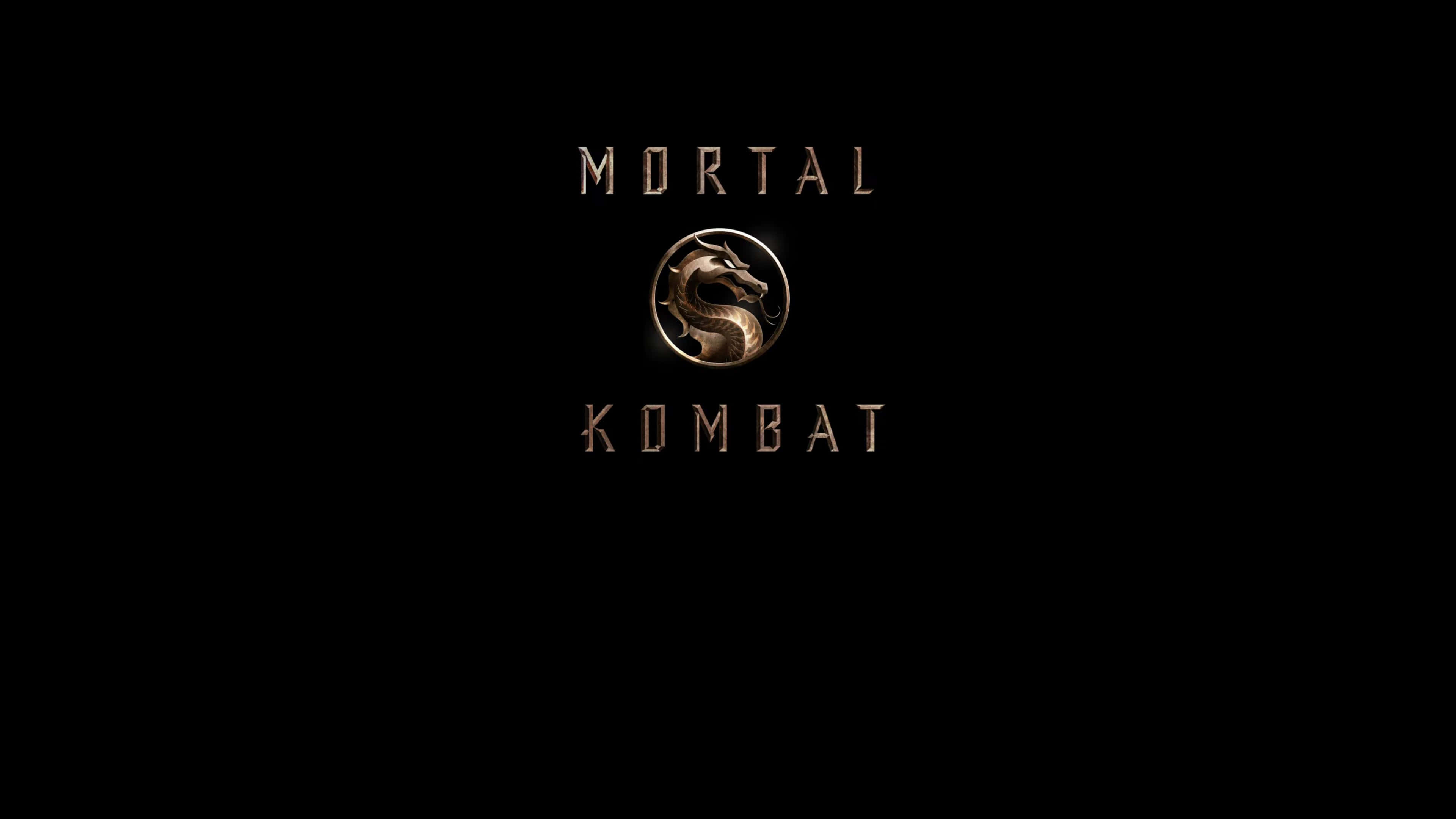 Mortal Kombat 2021, Mortal Kombat logo, metallic gold, 4K Desktop Wallpaper