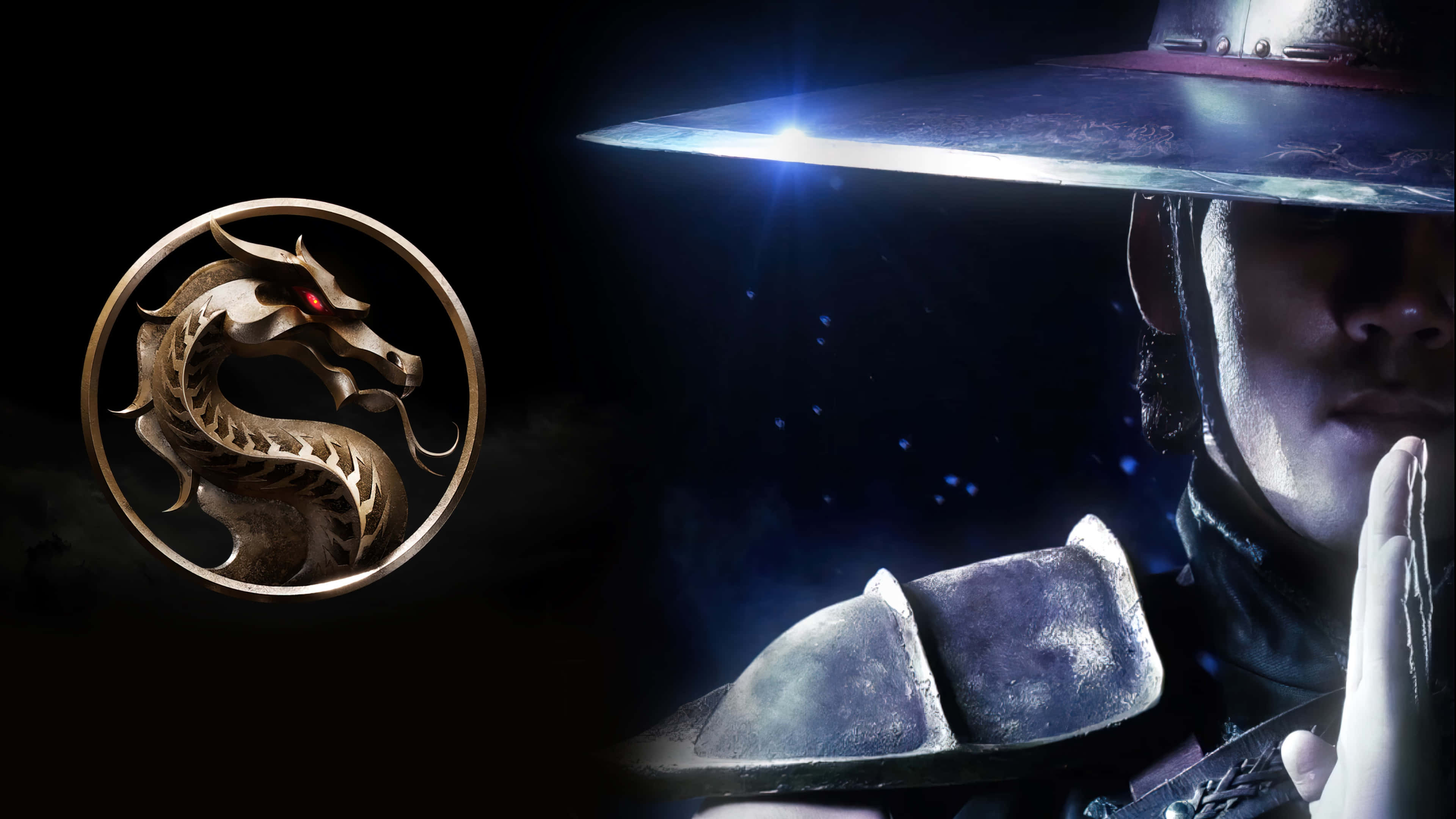 Mortal Kombat 2021, masked warrior, glowing red eyes, 4K Desktop Wallpaper