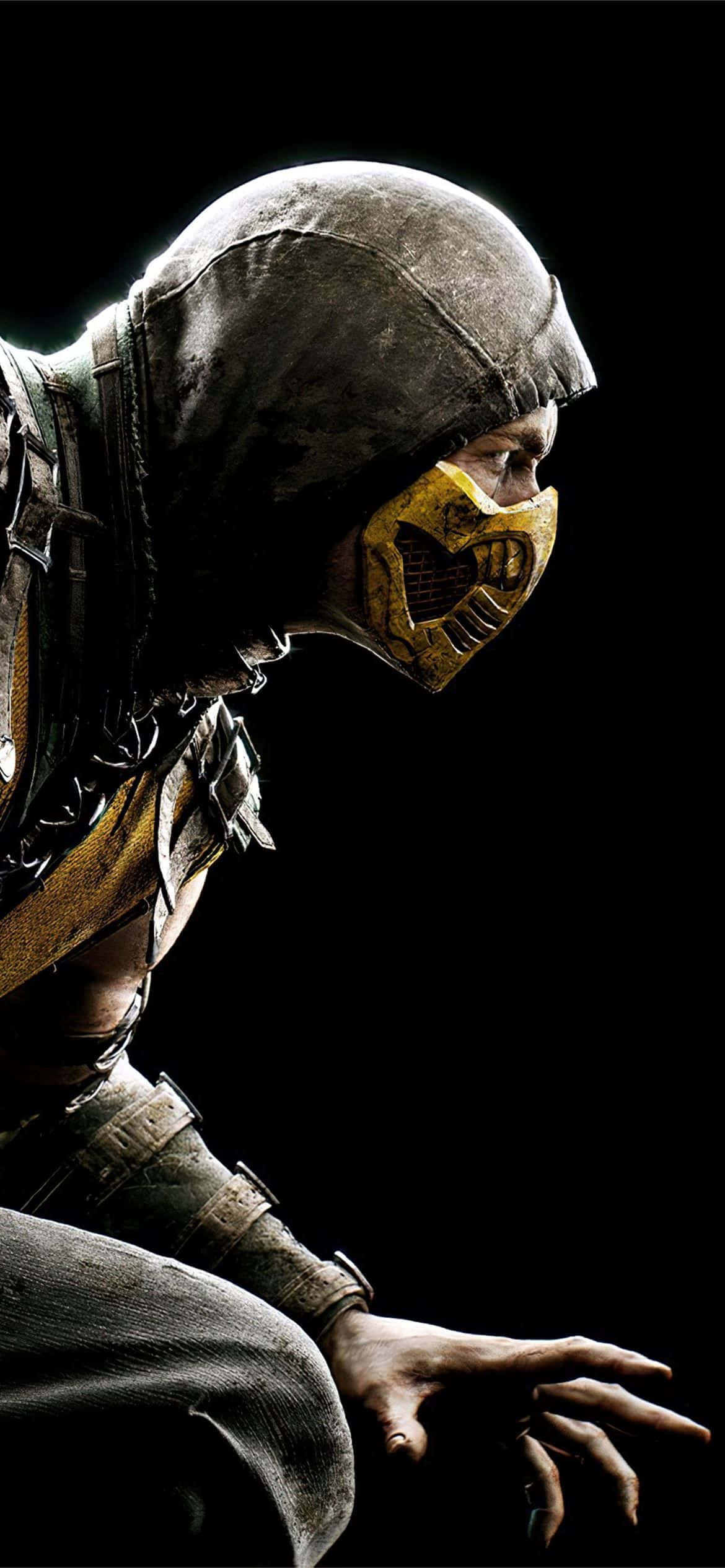 Mortal Kombat, ninja, golden skull mask, Full HD Phone Wallpaper