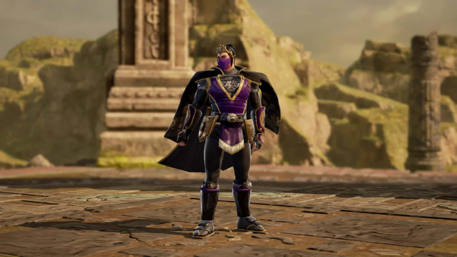 Mortal Kombat Armageddon, masked warrior, purple and gold armor, Full HD Desktop Wallpaper