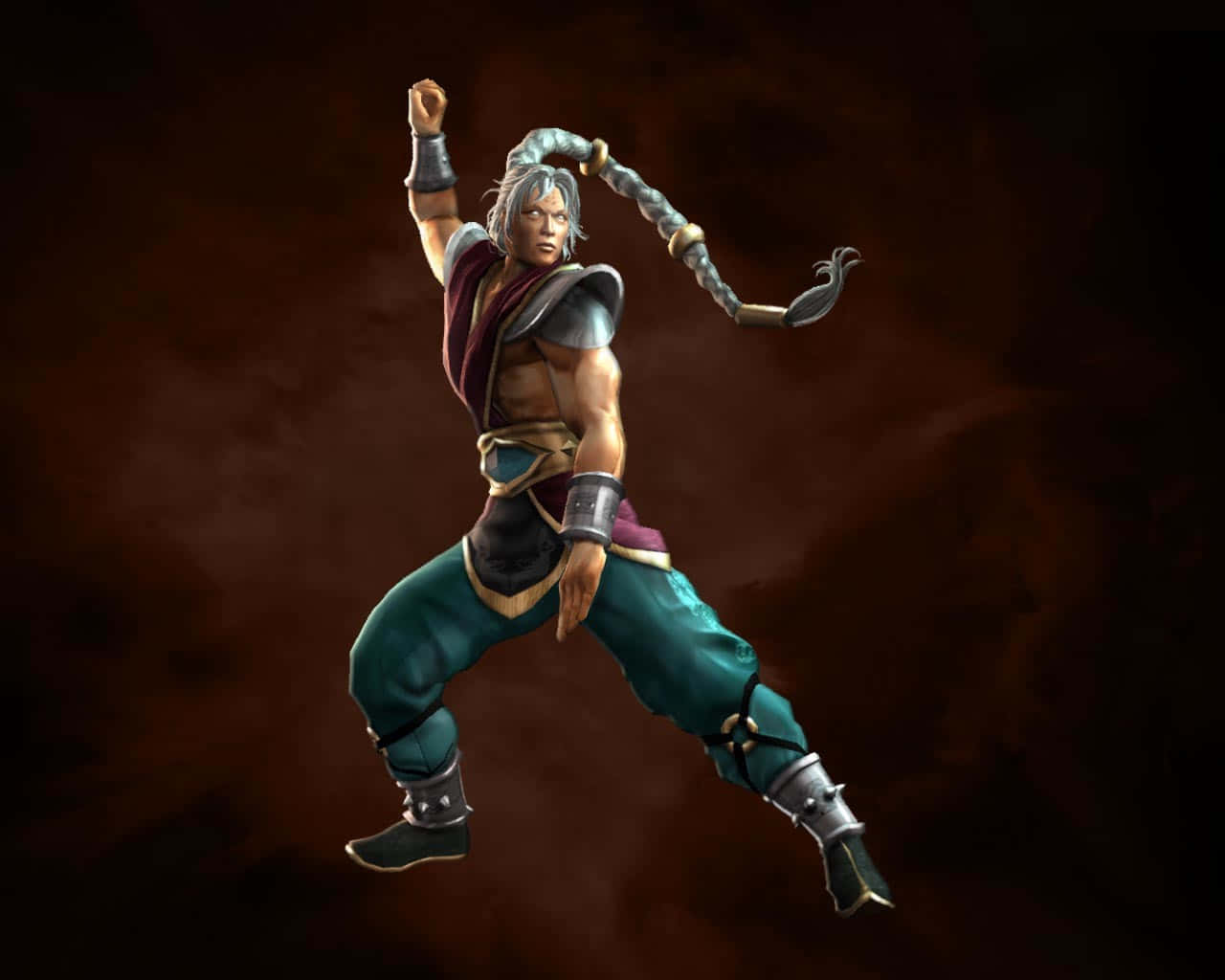 Mortal Kombat Armageddon, muscular warrior, silver hair, HD Desktop Wallpaper
