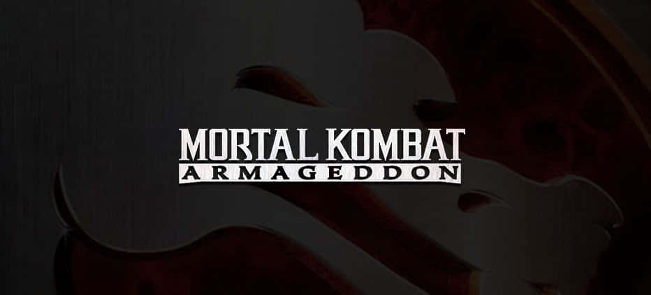 Mortal Kombat Armageddon, logo, stark white, SD Desktop Wallpaper