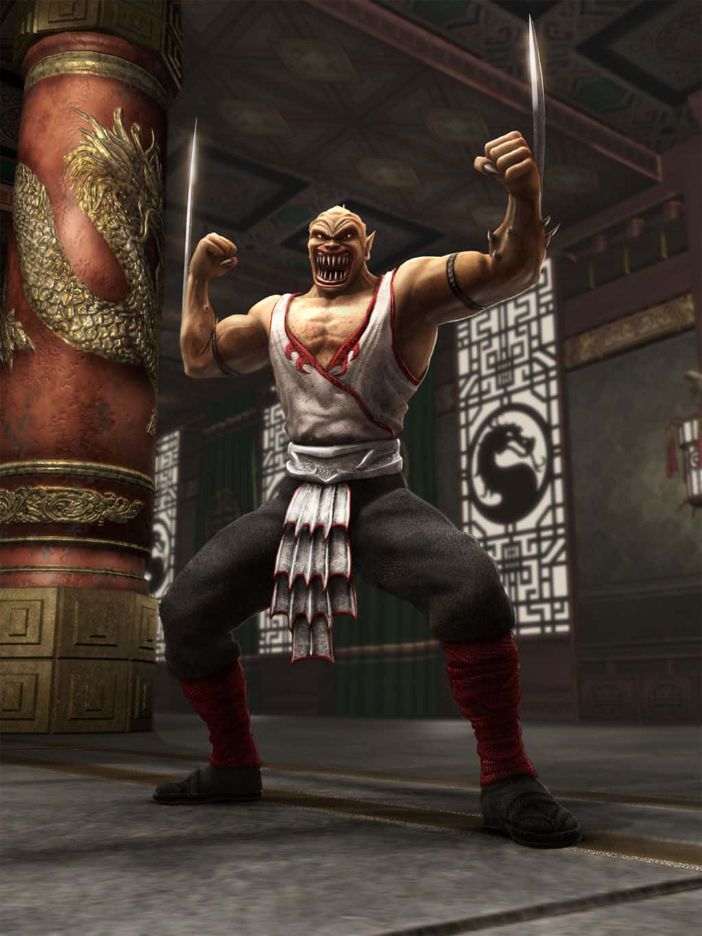 Mortal Kombat Baraka, Baraka, traditional Asian temple interior, HD Phone Wallpaper