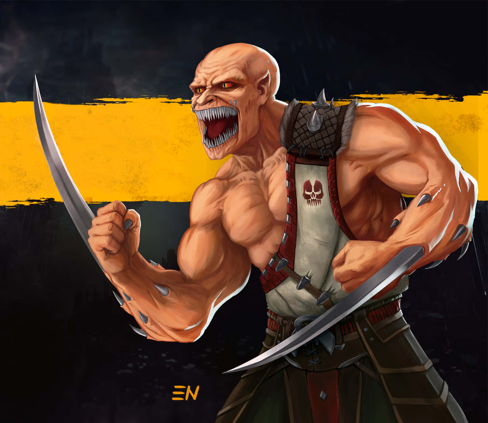 Mortal Kombat, Baraka, curved blades, Full HD Desktop Wallpaper