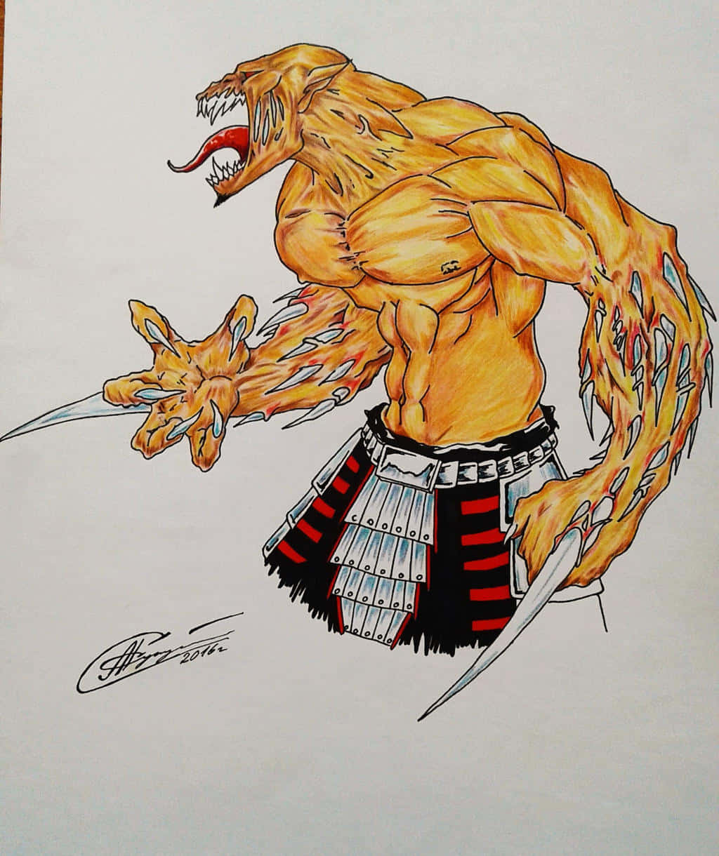Mortal Kombat, Baraka, golden werewolf, SD Phone Wallpaper