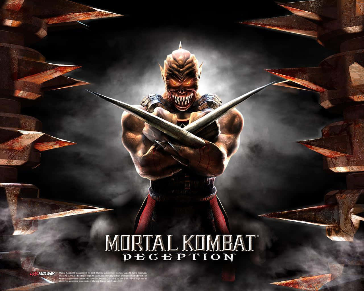 Mortal Kombat Baraka, horned warrior, crossed blades, HD Desktop Wallpaper